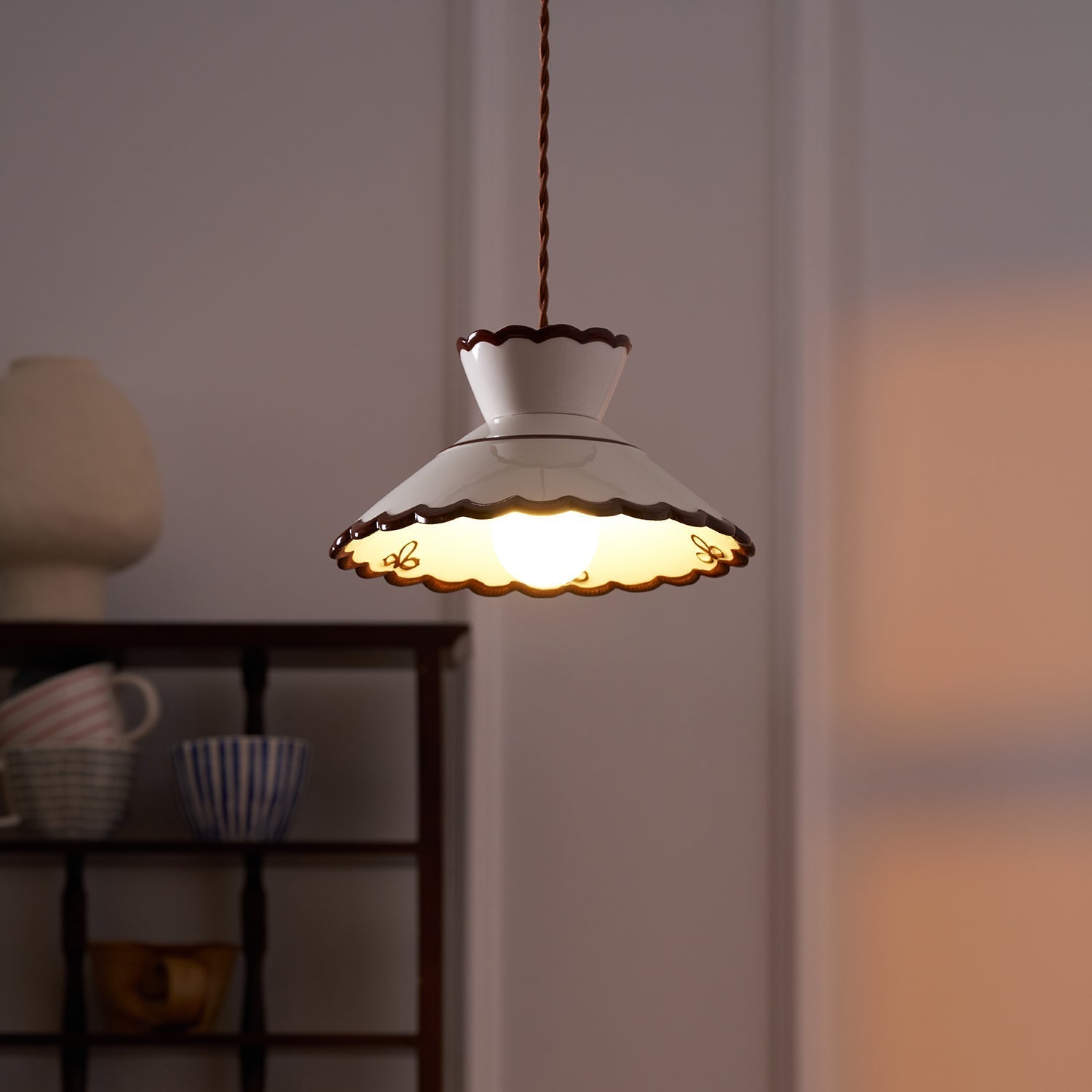 Grace Retro Keramik Pendelleuchte