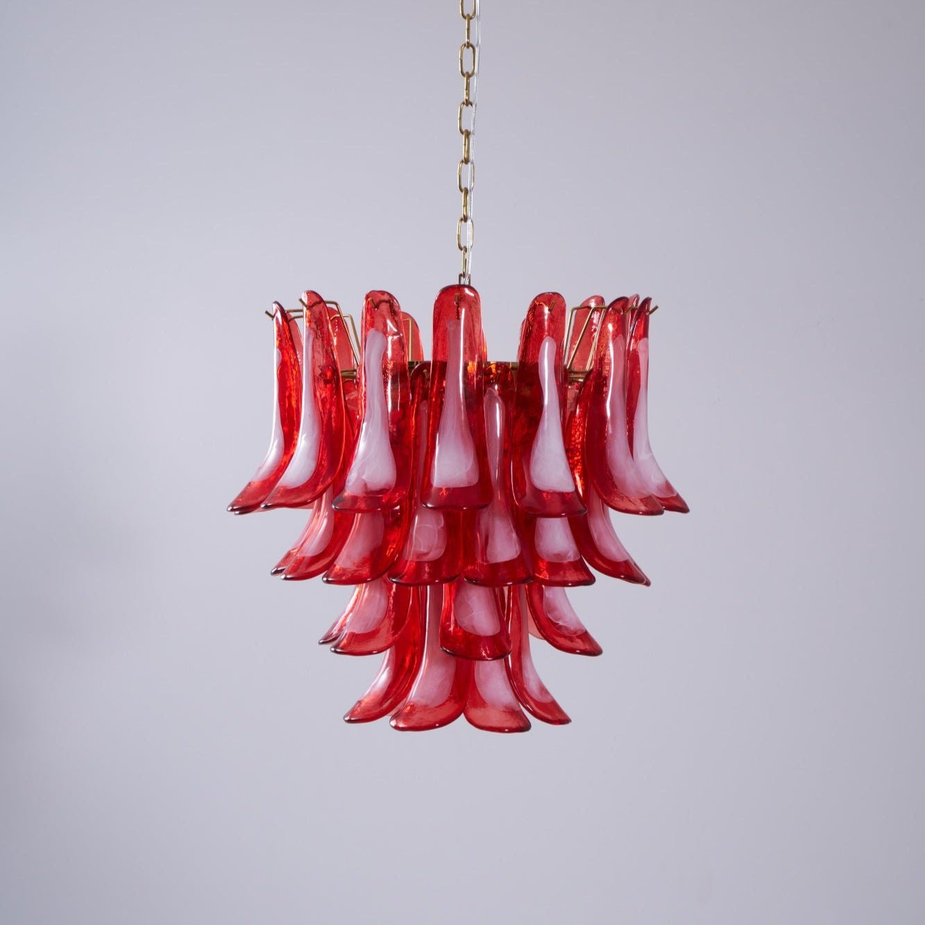 Aurora Chandelier Red Petal Glass Layered Artistic - Neutralighting