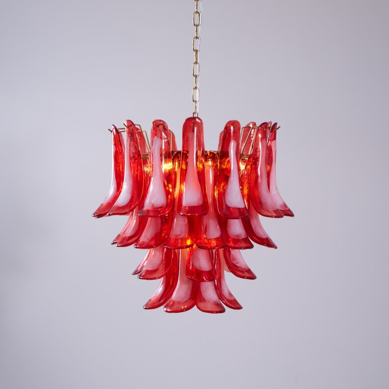 Aurora Chandelier Red Petal Glass Layered Artistic - Neutralighting
