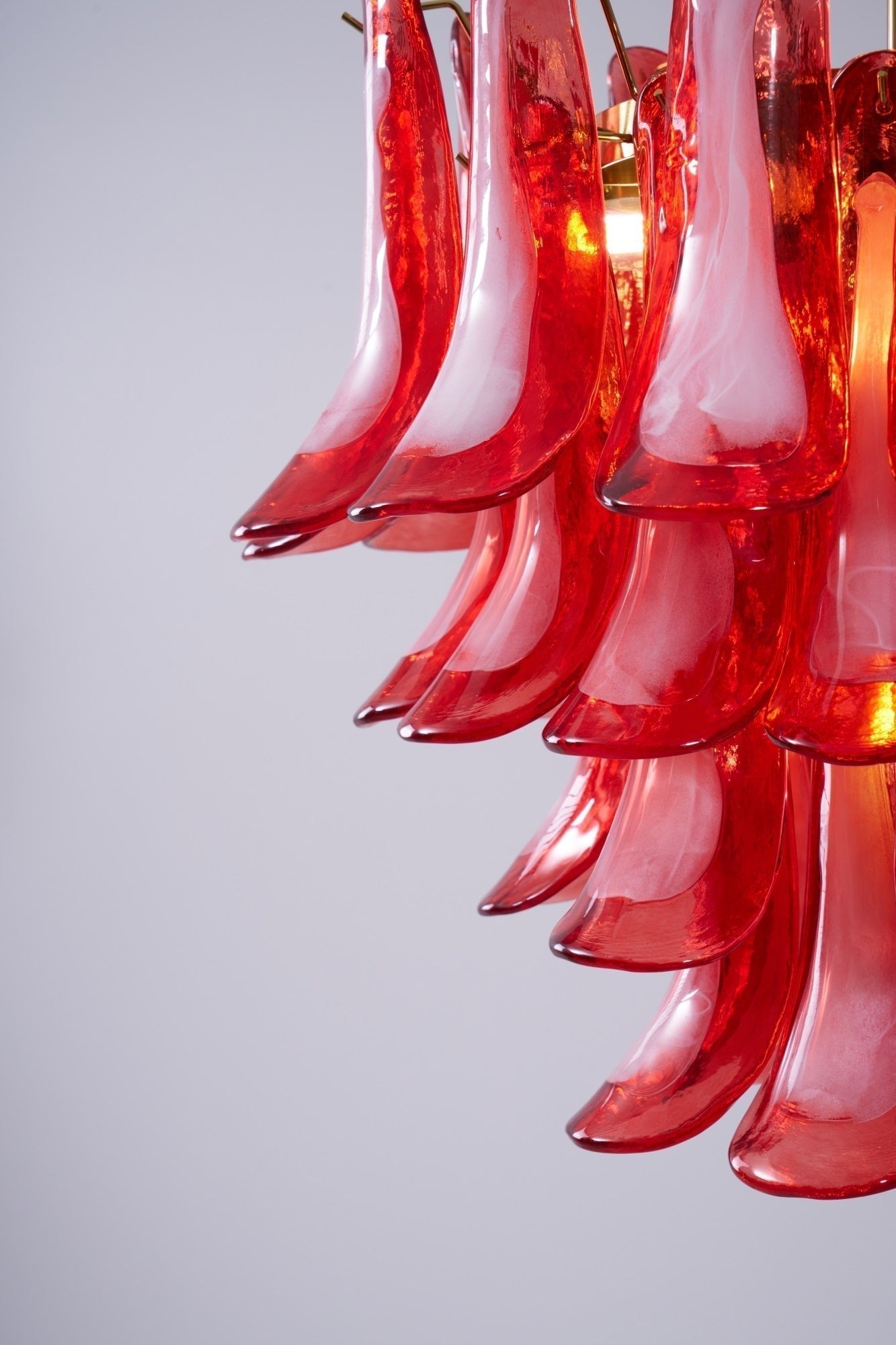Aurora Chandelier Red Petal Glass Layered Artistic - Neutralighting