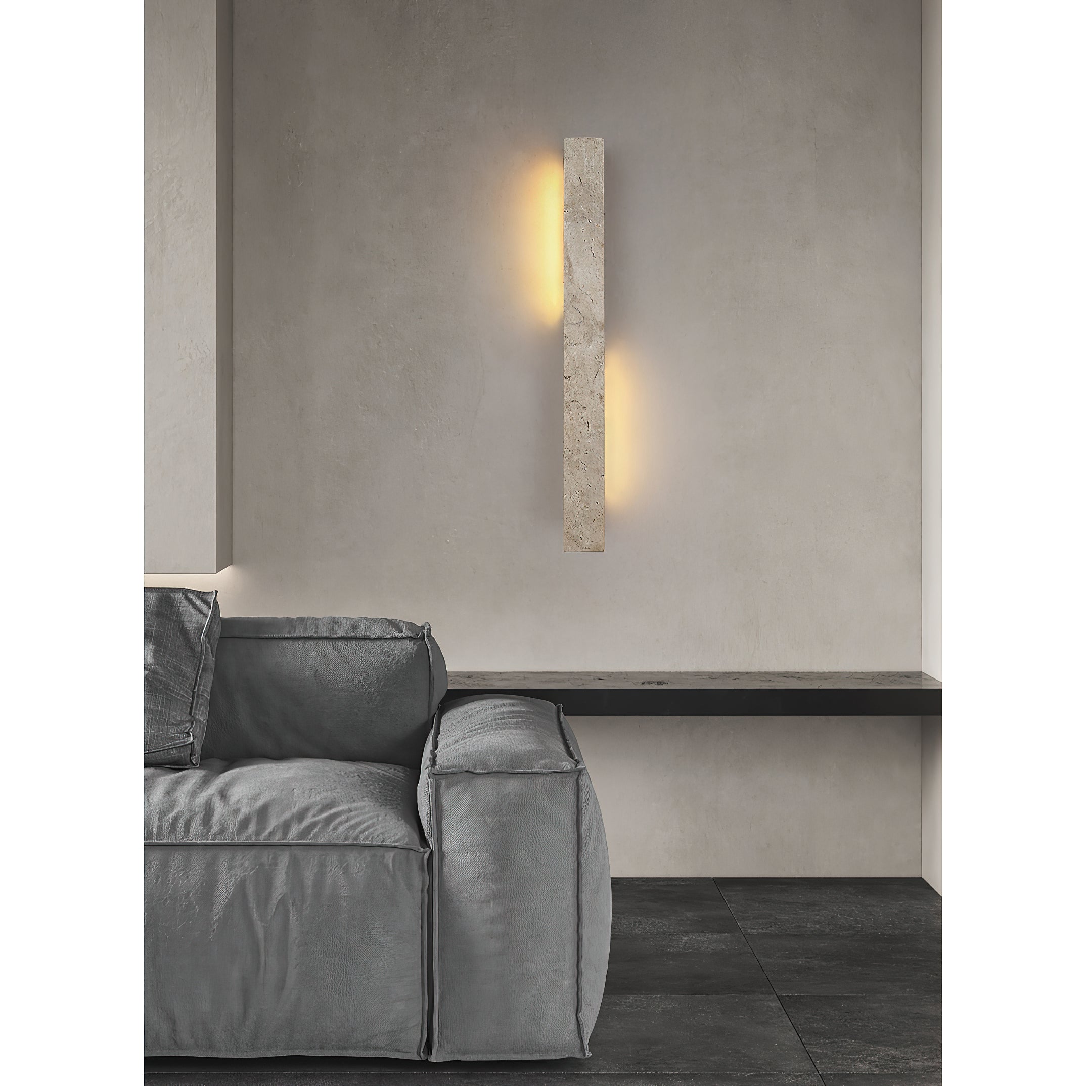 Eurdora Modern Minimalist Travertine Wall Lamp - Letslighting