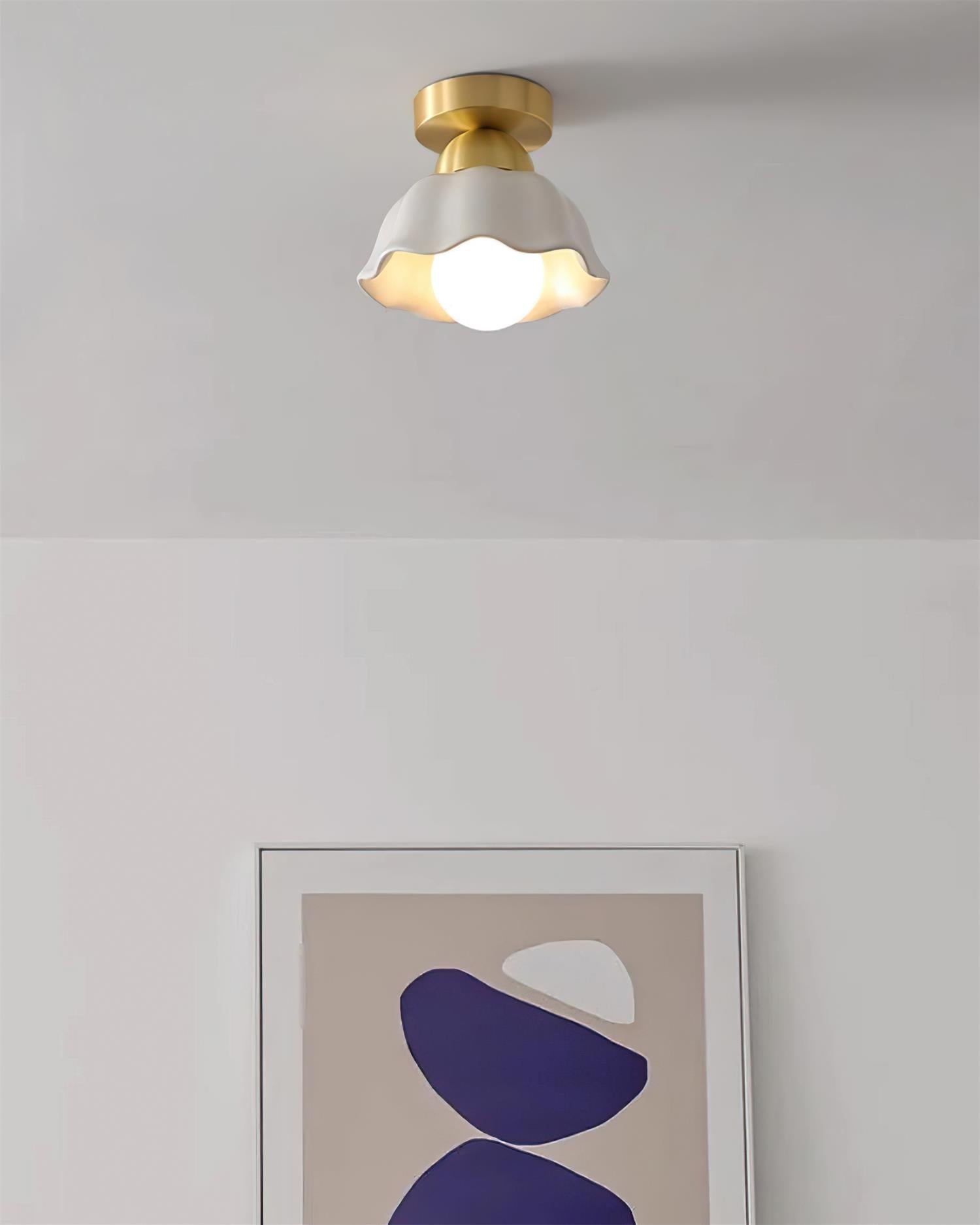 Opila Gold & Weiß Semi-Einbau Deckenleuchte-Letslighting