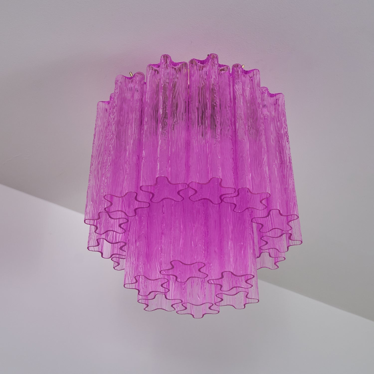 Aurora Ceiling Lamp Purple Murano Glass Tiered Flush Mount - Neutralighting
