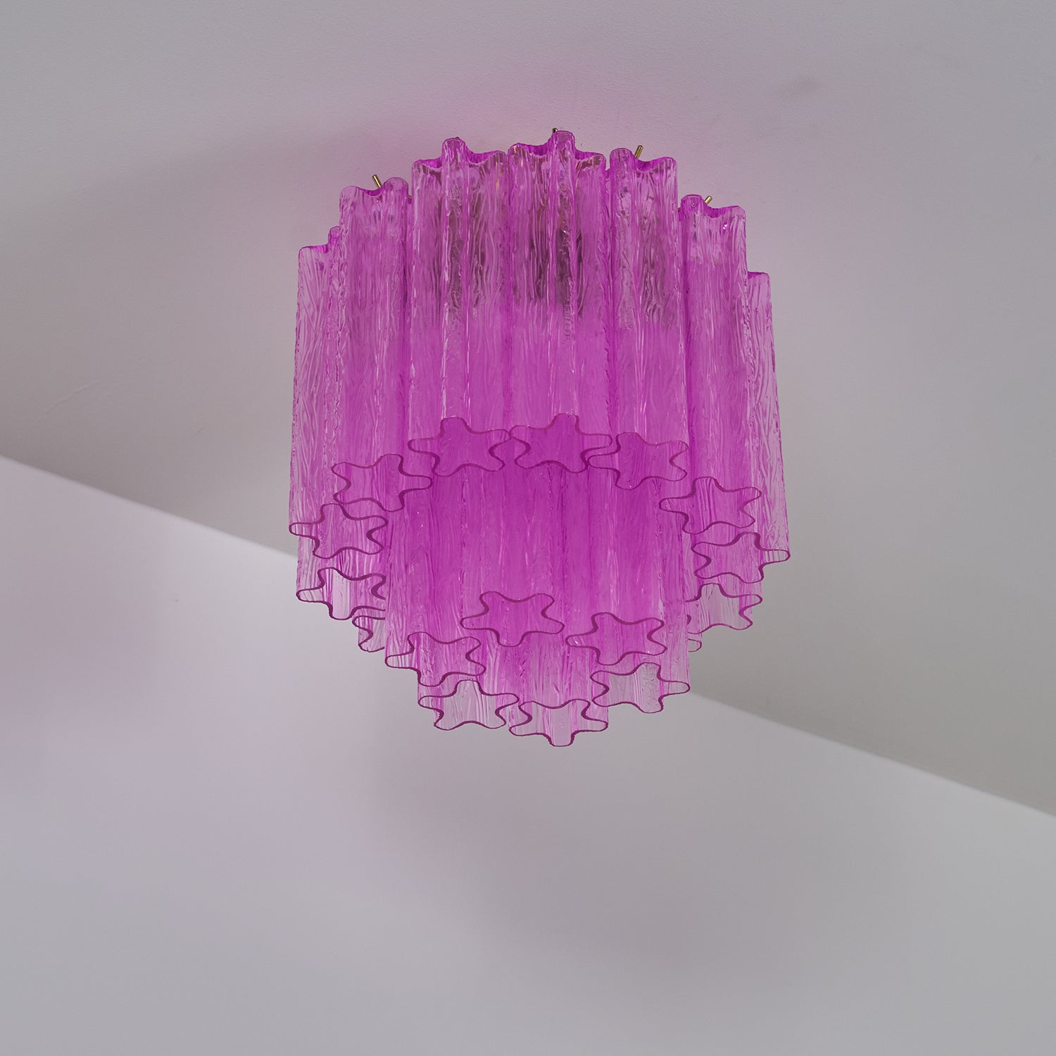 Aurora Ceiling Lamp Purple Murano Glass Tiered Flush Mount - Neutralighting