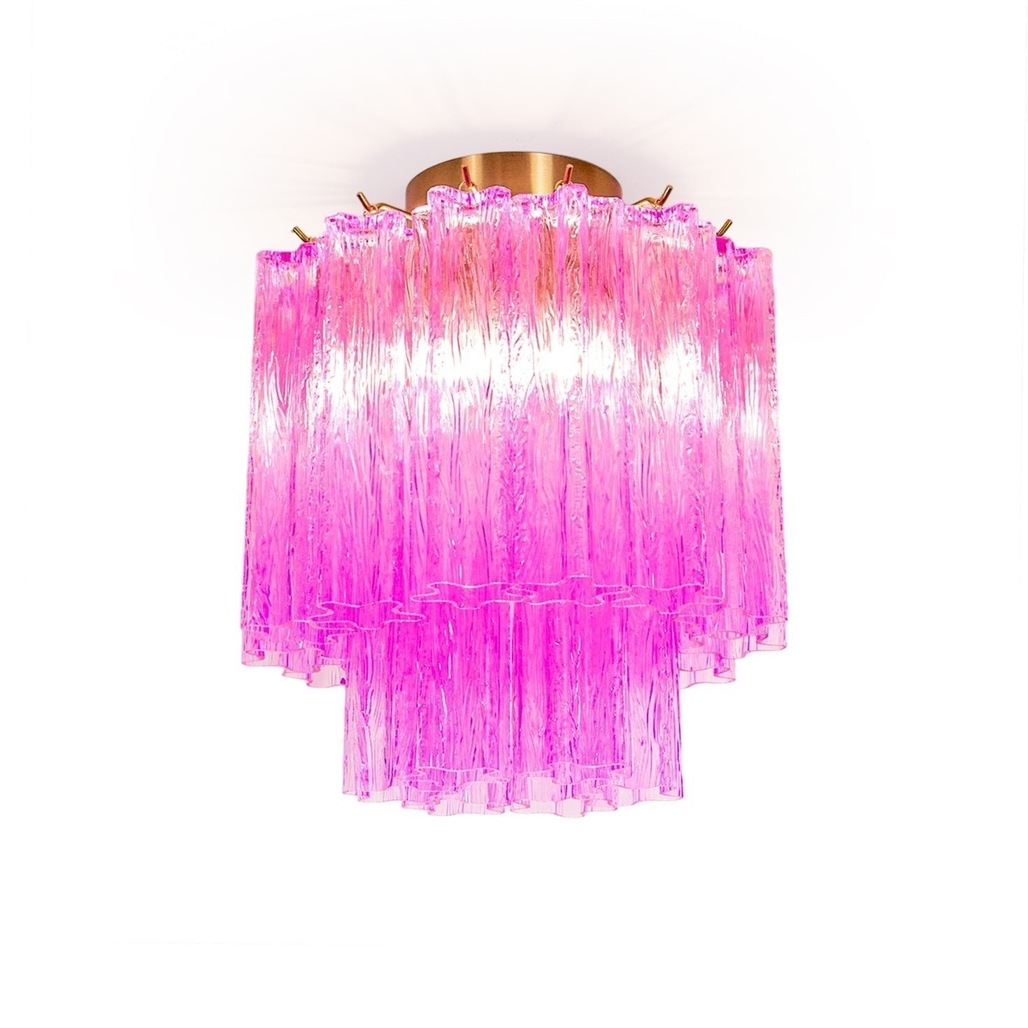 Aurora Ceiling Lamp Purple Murano Glass Tiered Flush Mount - Neutralighting