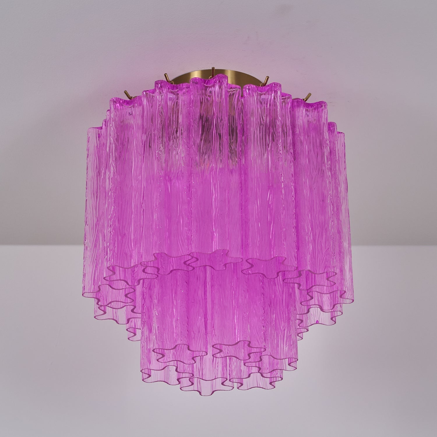 Aurora Ceiling Lamp Purple Murano Glass Tiered Flush Mount - Neutralighting