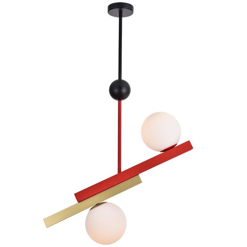Solara Pendelleuchte Doppelkugel Linear Geometrisch-Letslighting