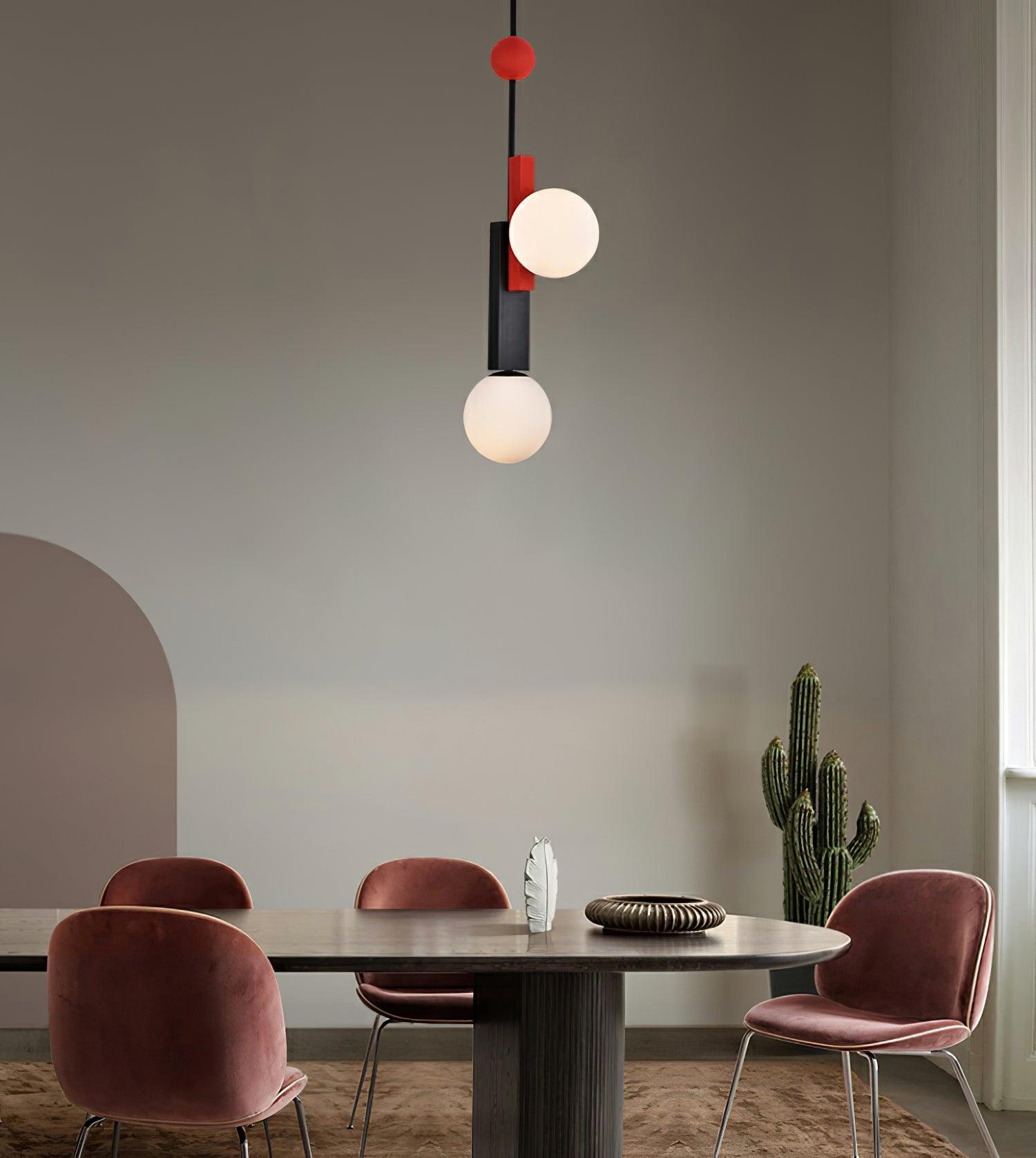 Solara Pendelleuchte Doppelkugel Linear Geometrisch-Letslighting