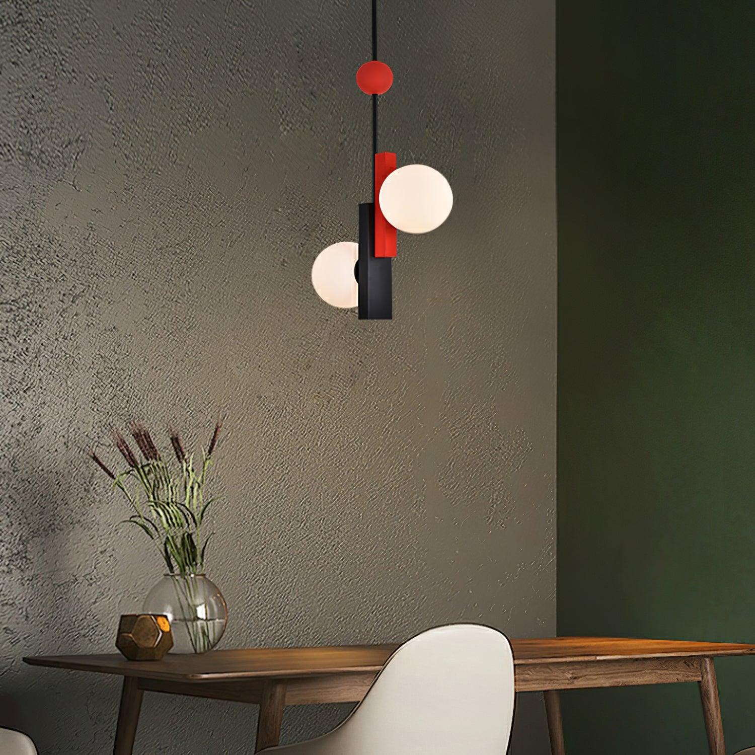 Solara Pendelleuchte Doppelkugel Linear Geometrisch-Letslighting