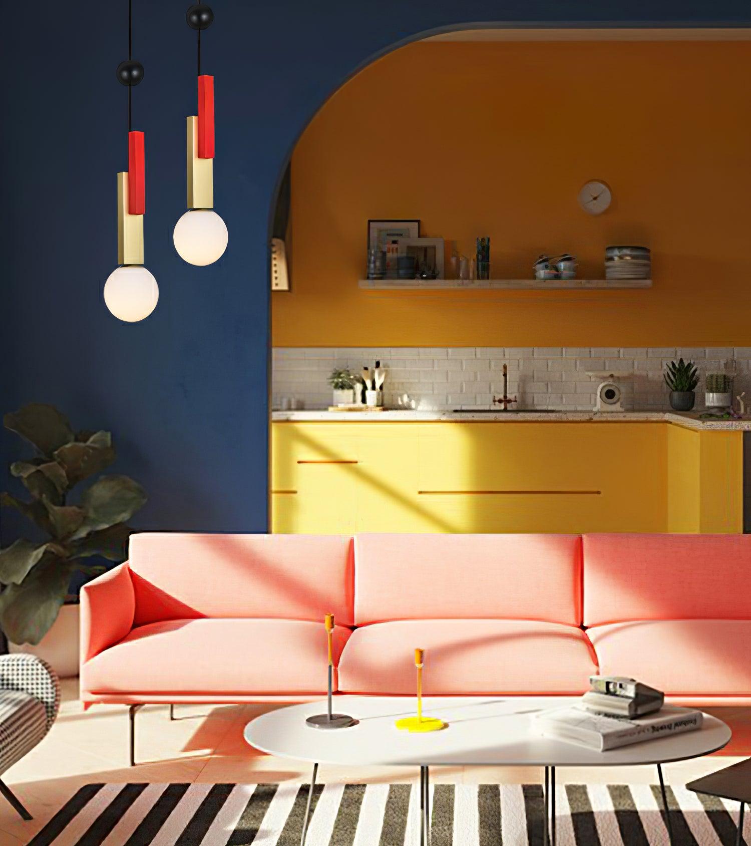 Solara Pendelleuchte Doppelkugel Linear Geometrisch-Letslighting