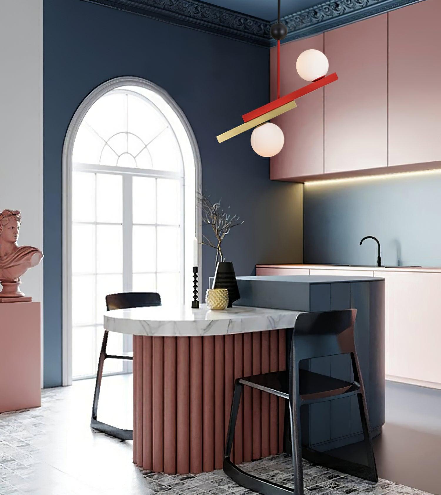 Solara Pendelleuchte Doppelkugel Linear Geometrisch-Letslighting