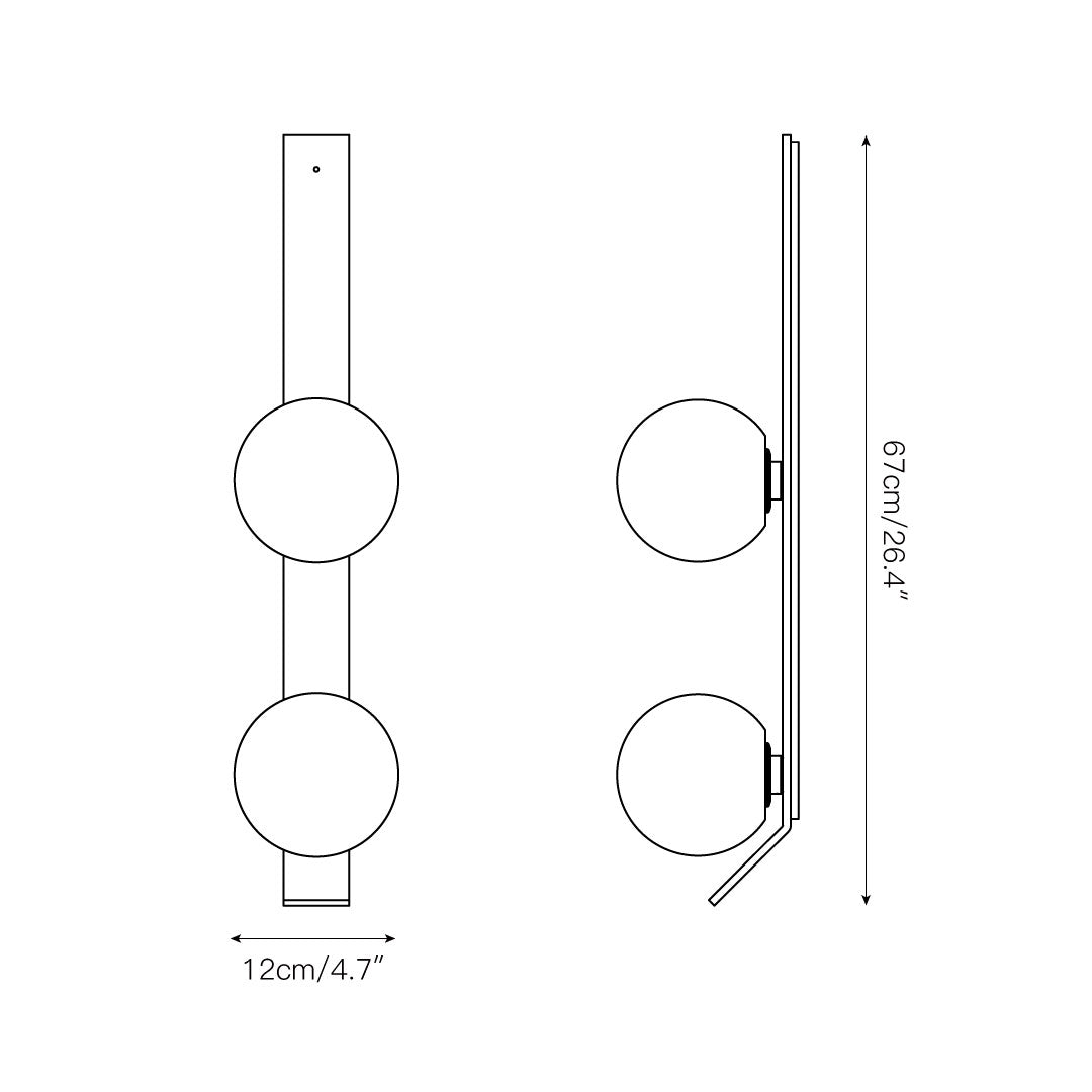 Fizi Glas Modern Minimalistisch Wandleuchte-Letslighting