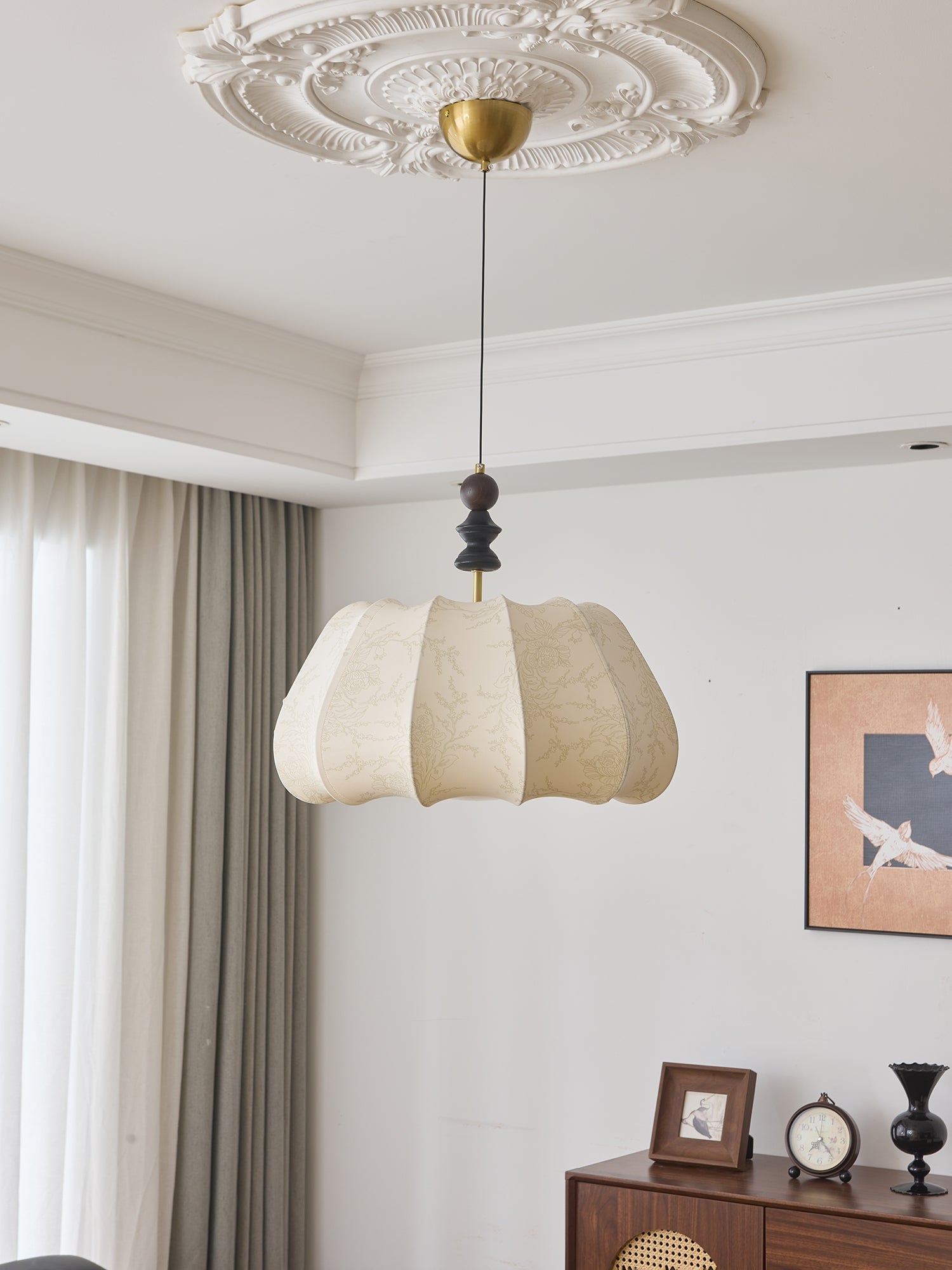 Asolira Eleganz Vintage Holz Pendelleuchte-Letslighting
