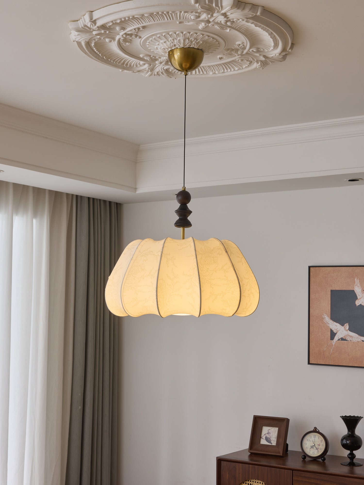 Asolira Eleganz Vintage Holz Pendelleuchte-Letslighting