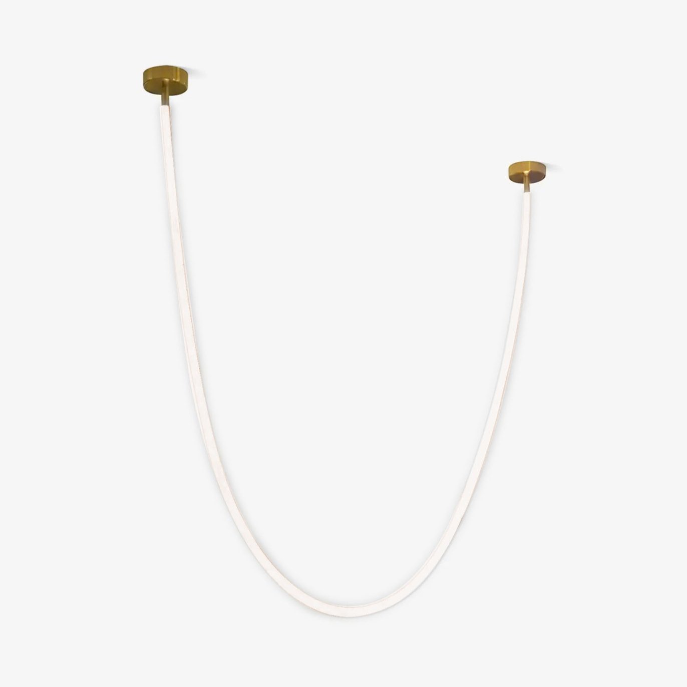 Solara Pendant Lamp Flexible Curve Silicone Brass - Letslighting