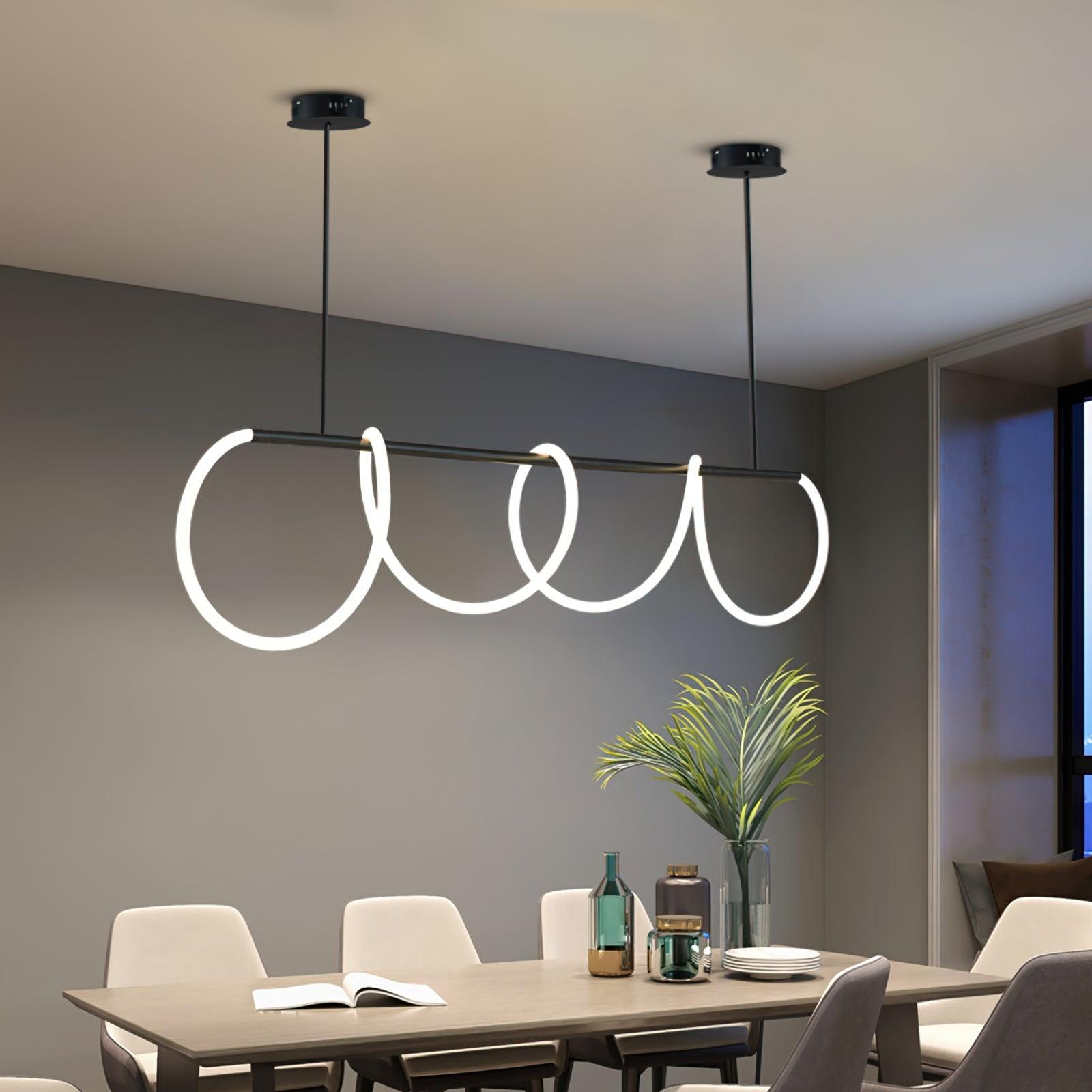 Lustra Kronleuchter Flexibles Silikon Kurve Modern Elegant-Letslighting