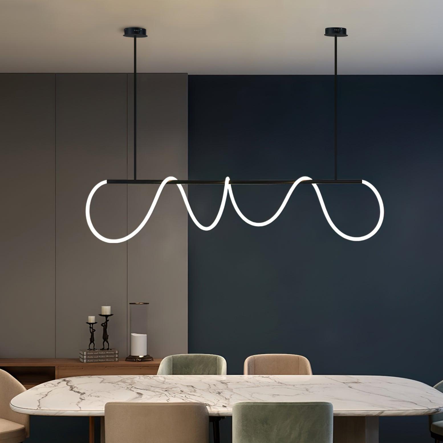 Lustra Kronleuchter Flexibles Silikon Kurve Modern Elegant-Letslighting