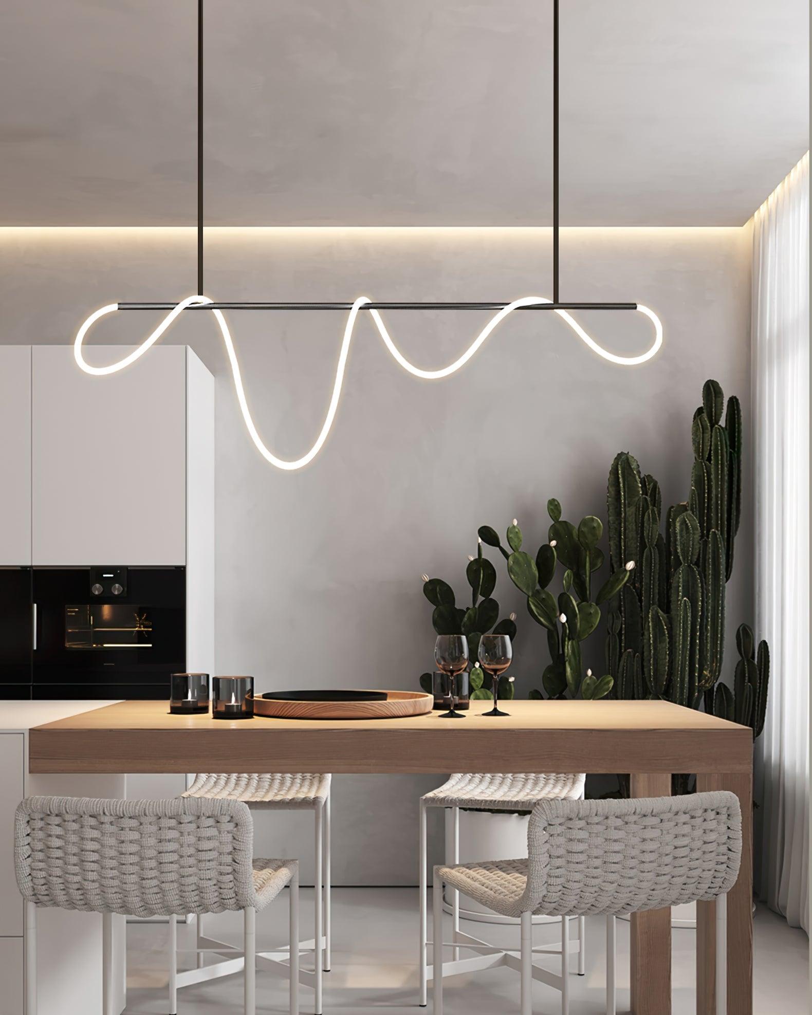 Lustra Kronleuchter Flexibles Silikon Kurve Modern Elegant-Letslighting