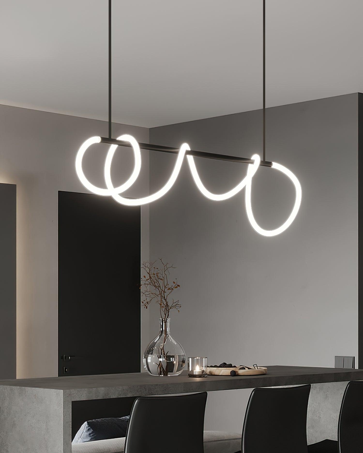 Lustra Kronleuchter Flexibles Silikon Kurve Modern Elegant-Letslighting