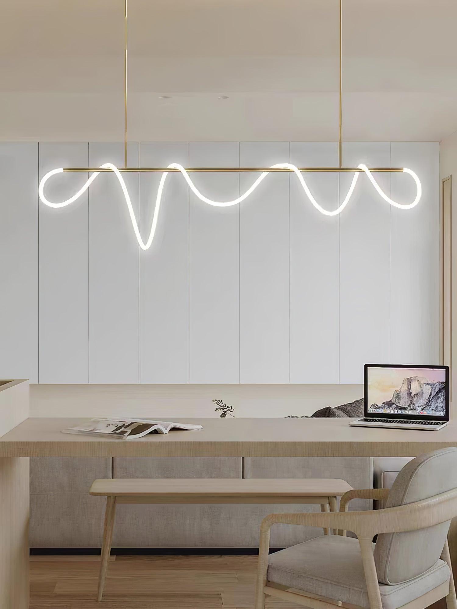 Lustra Kronleuchter Flexibles Silikon Kurve Modern Elegant-Letslighting