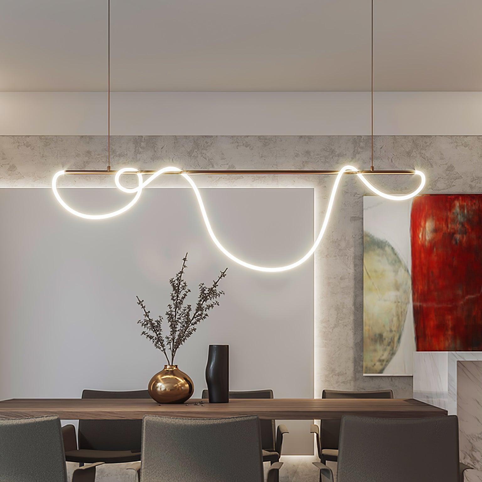 Lustra Kronleuchter Flexibles Silikon Kurve Modern Elegant-Letslighting