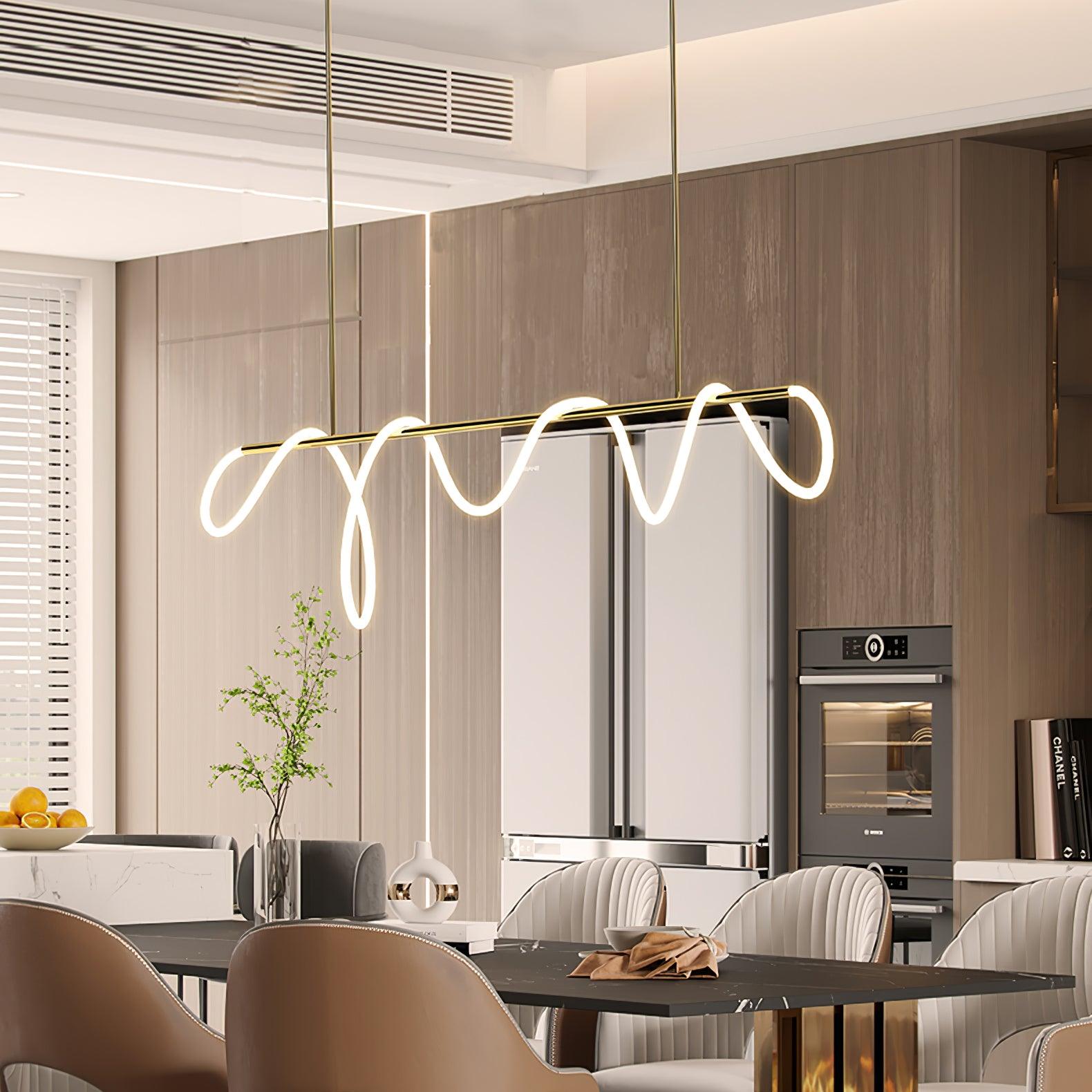 Lustra Kronleuchter Flexibles Silikon Kurve Modern Elegant-Letslighting