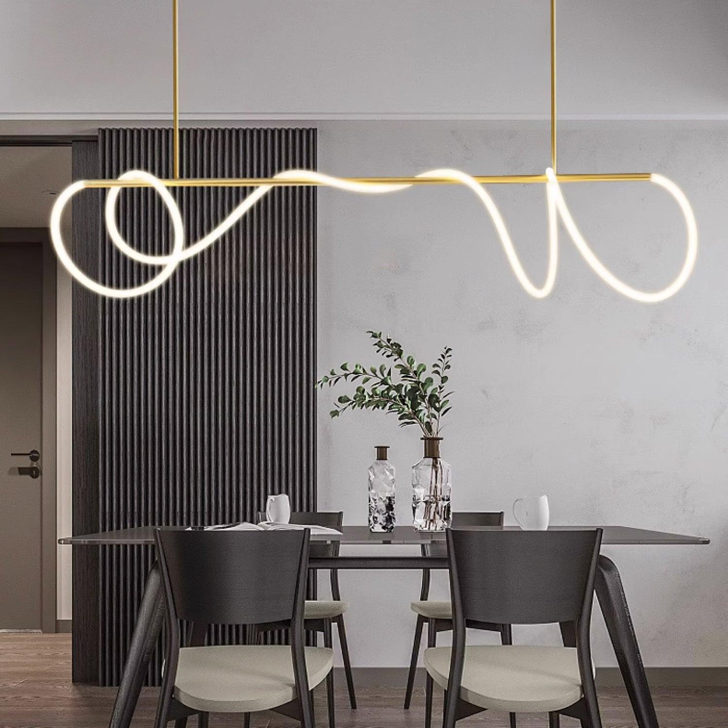 Lustra Kronleuchter Flexibles Silikon Kurve Modern Elegant-Letslighting