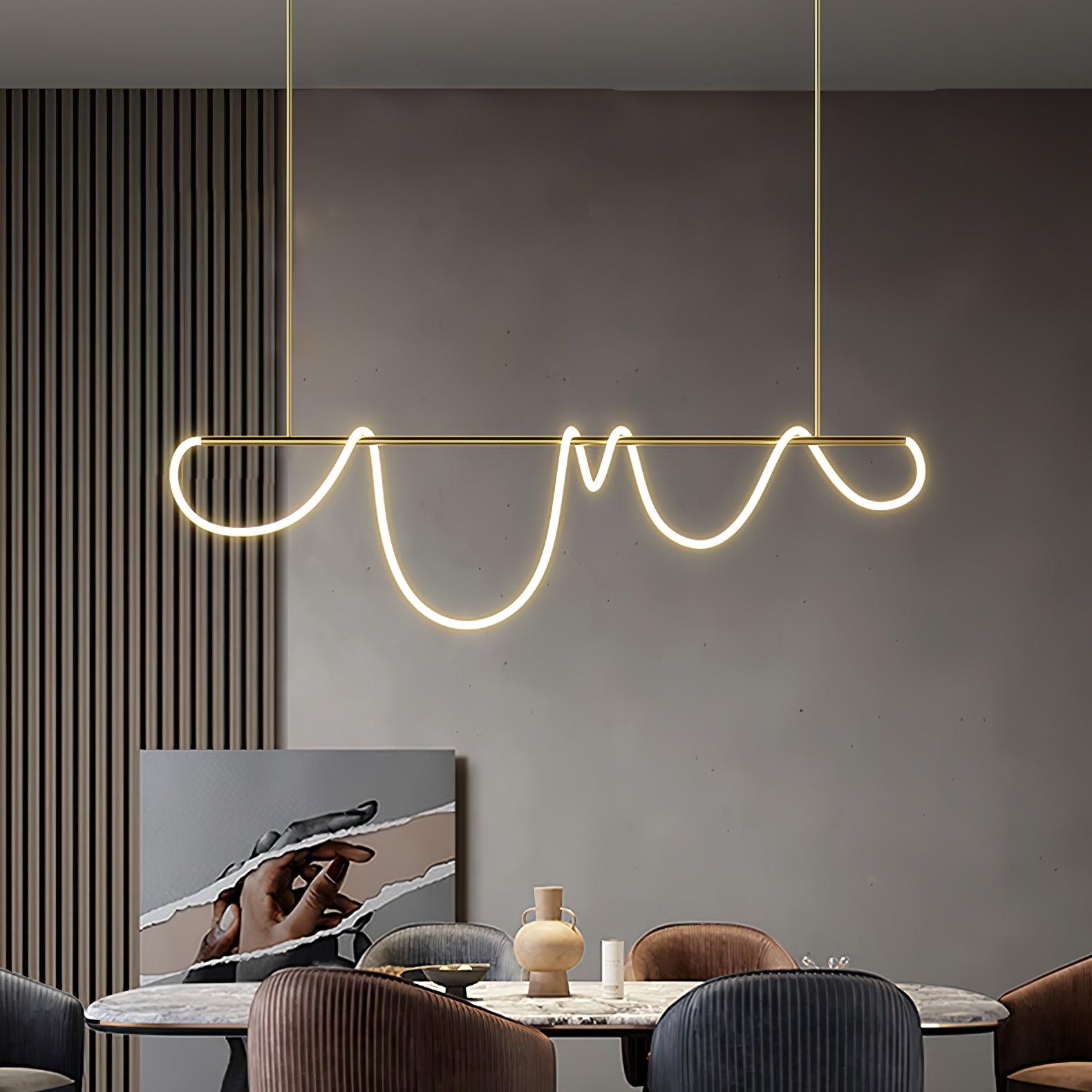 Lustra Kronleuchter Flexibles Silikon Kurve Modern Elegant-Letslighting