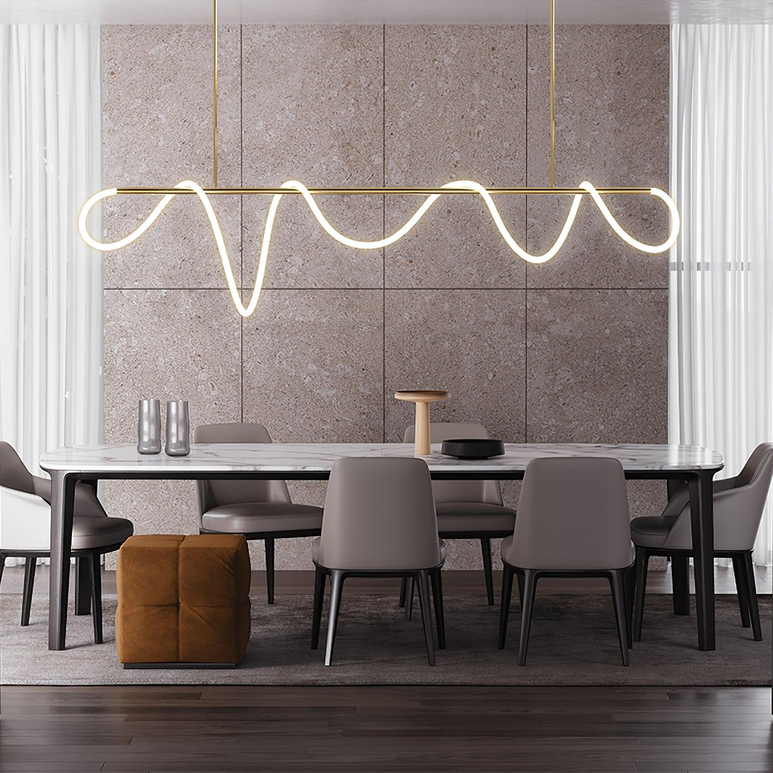 Lustra Kronleuchter Flexibles Silikon Kurve Modern Elegant-Letslighting