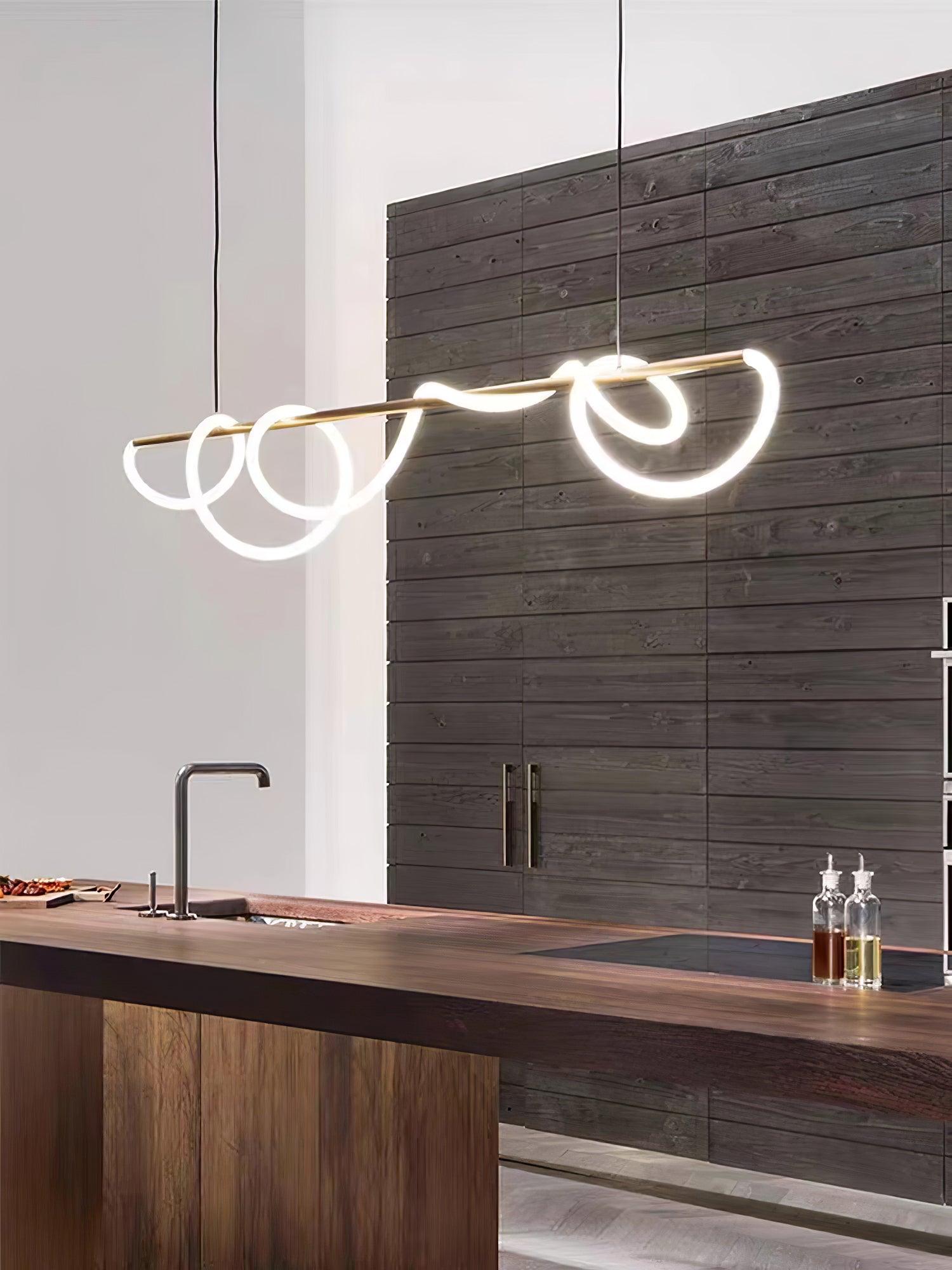 Lustra Kronleuchter Flexibles Silikon Kurve Modern Elegant-Letslighting