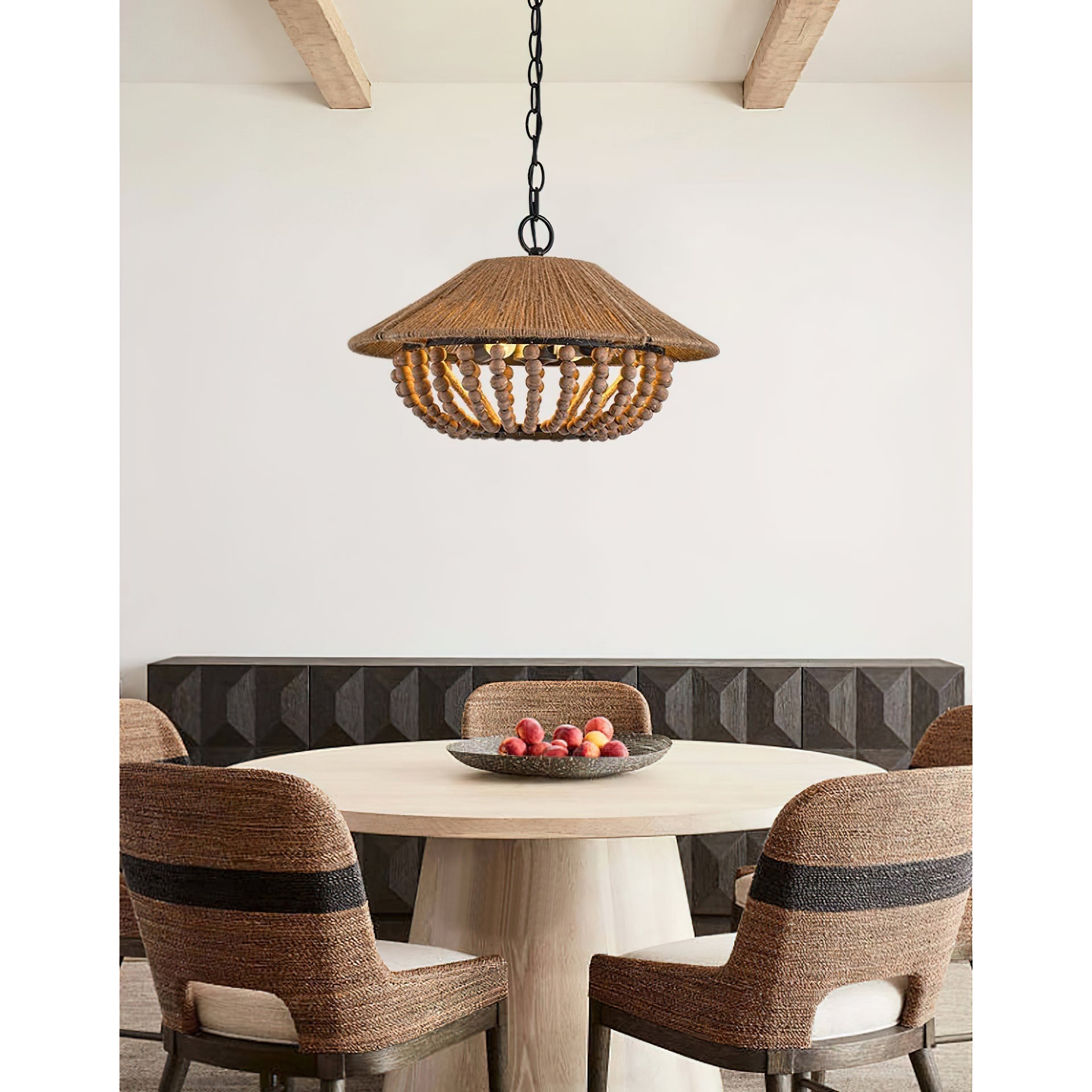 Elmarion Eleganz Natur Landhaus Holz Pendelleuchte-Letslighting