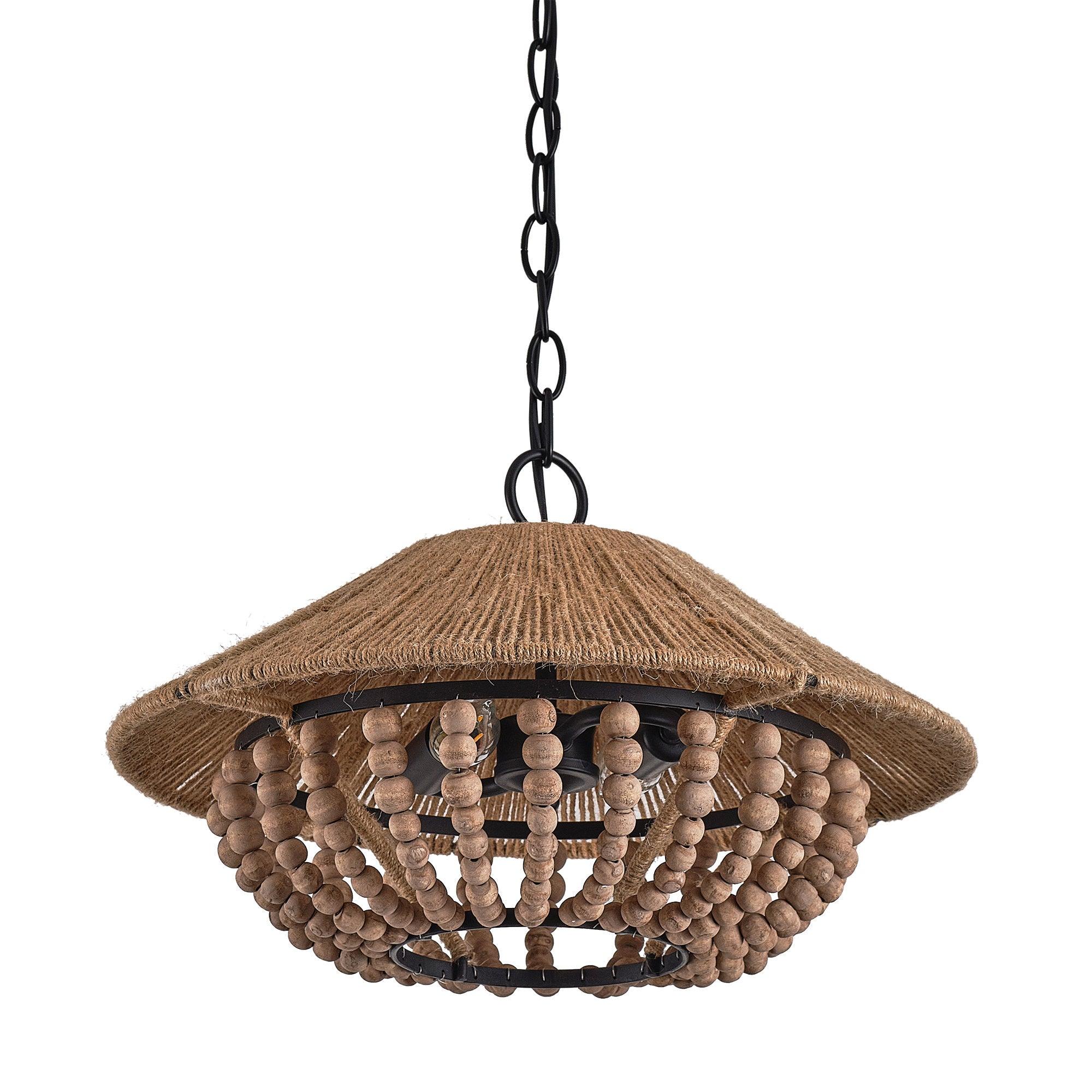 Elmarion Eleganz Natur Landhaus Holz Pendelleuchte-Letslighting