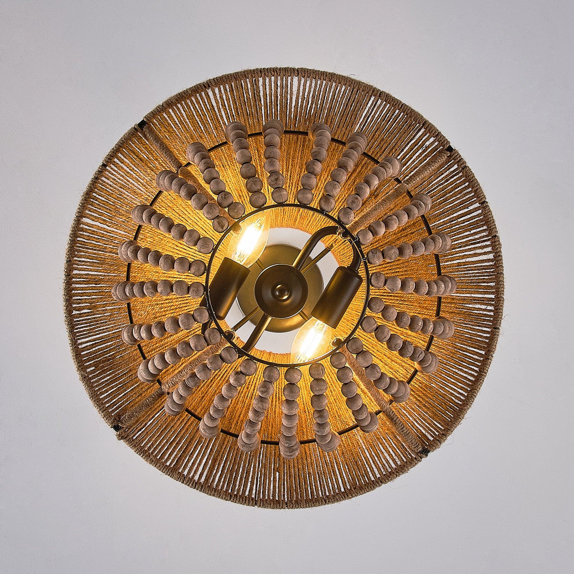 Elmarion Eleganz Natur Landhaus Holz Pendelleuchte-Letslighting