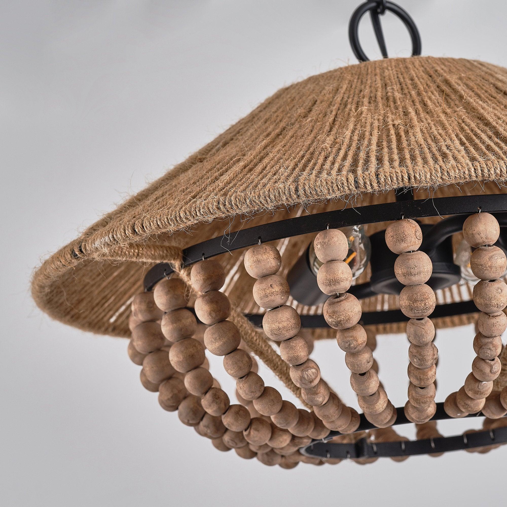 Elmarion Eleganz Natur Landhaus Holz Pendelleuchte-Letslighting