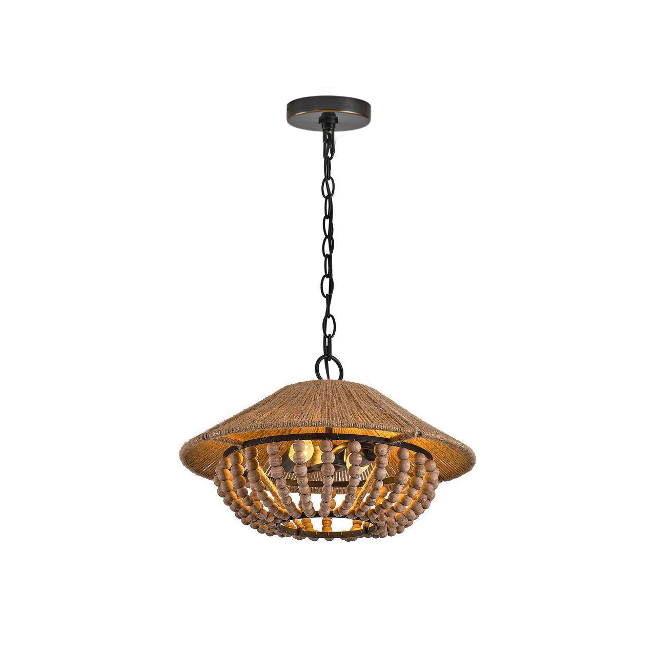 Elmarion Eleganz Natur Landhaus Holz Pendelleuchte-Letslighting
