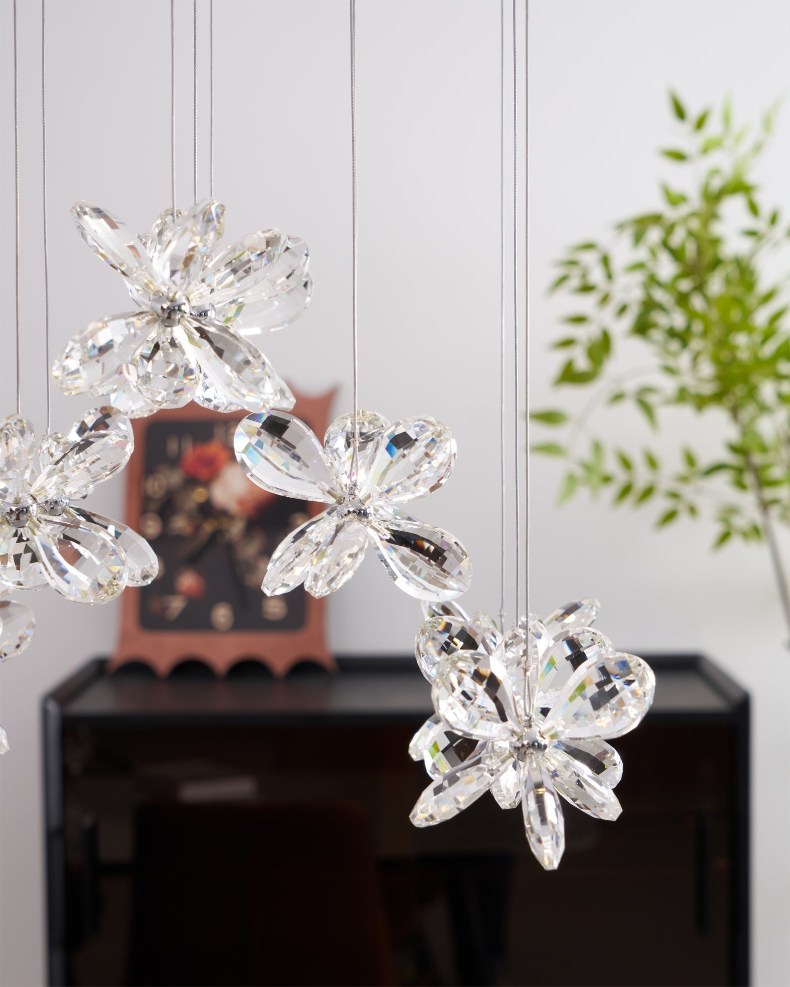 Lustra Kronleuchter Kristall Schmetterling Blumen Cluster-Letslighting
