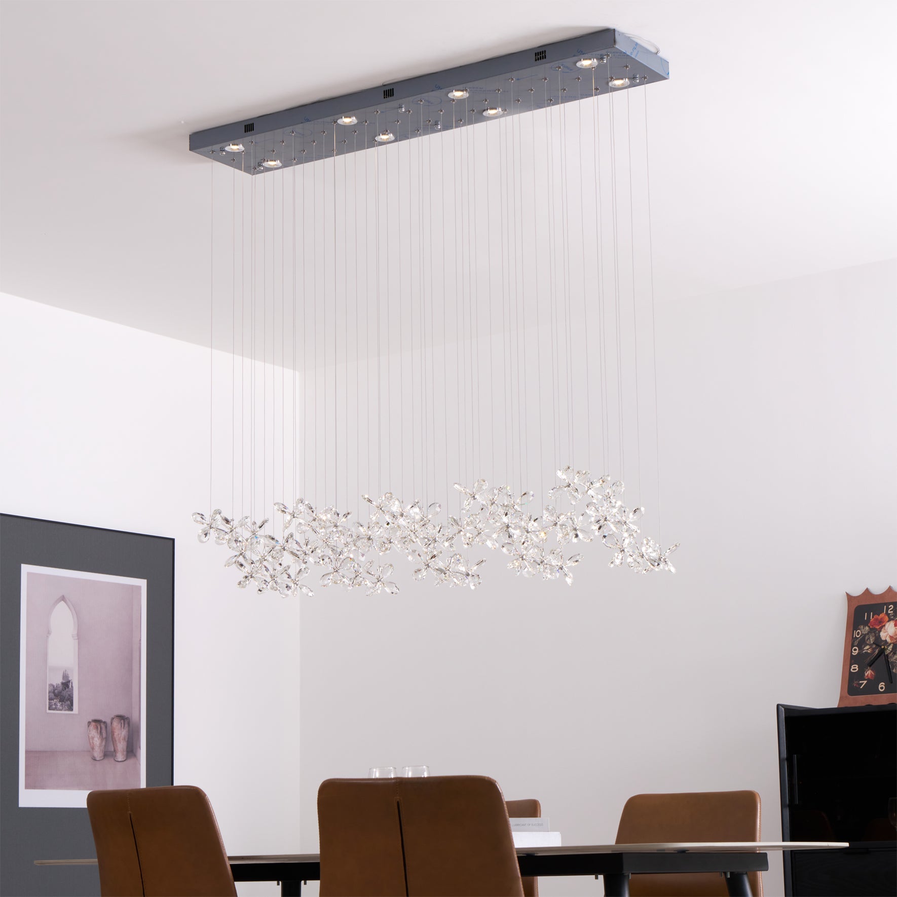Lustra Kronleuchter Kristall Schmetterling Blumen Cluster-Letslighting