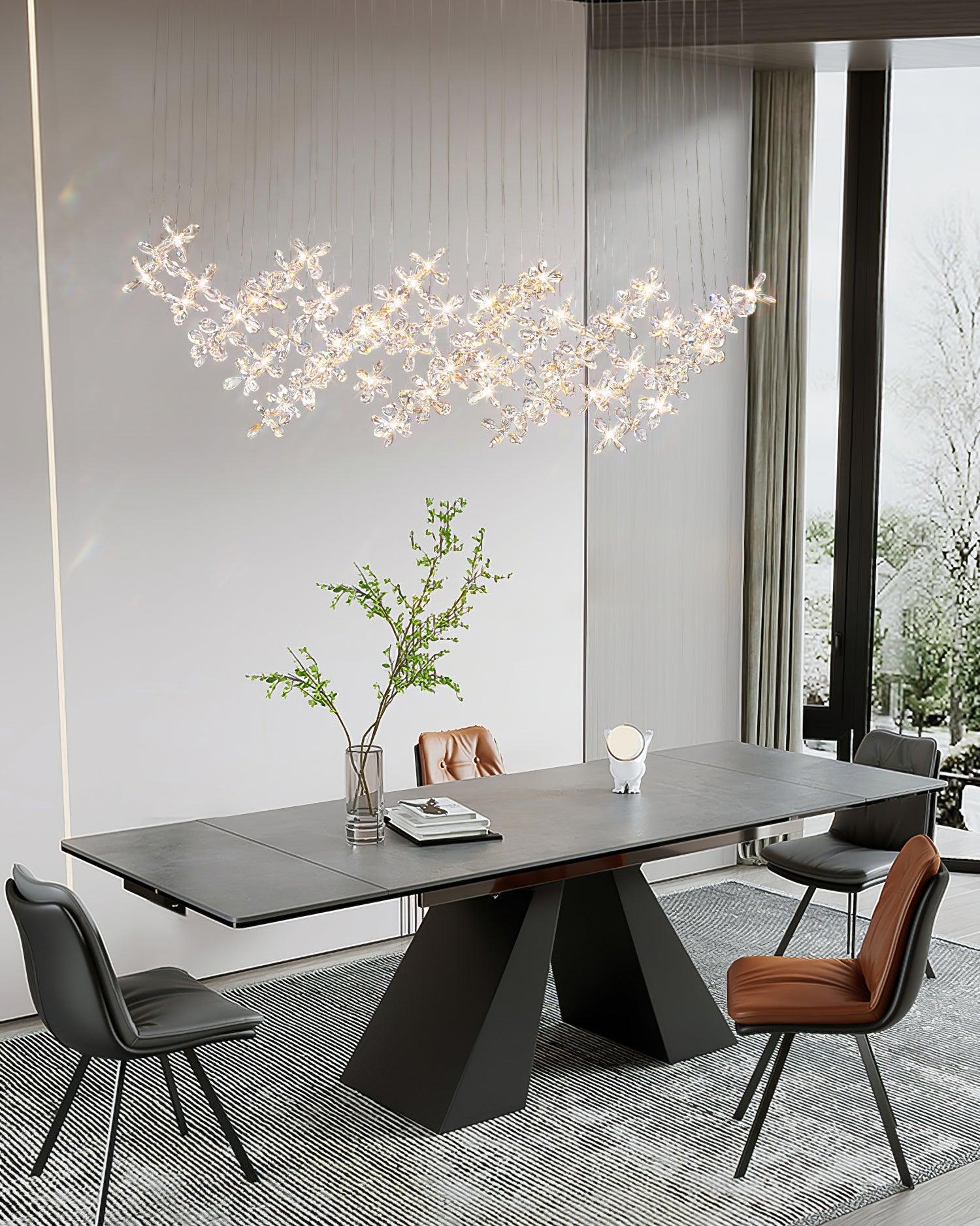 Lustra Kronleuchter Kristall Schmetterling Blumen Cluster-Letslighting