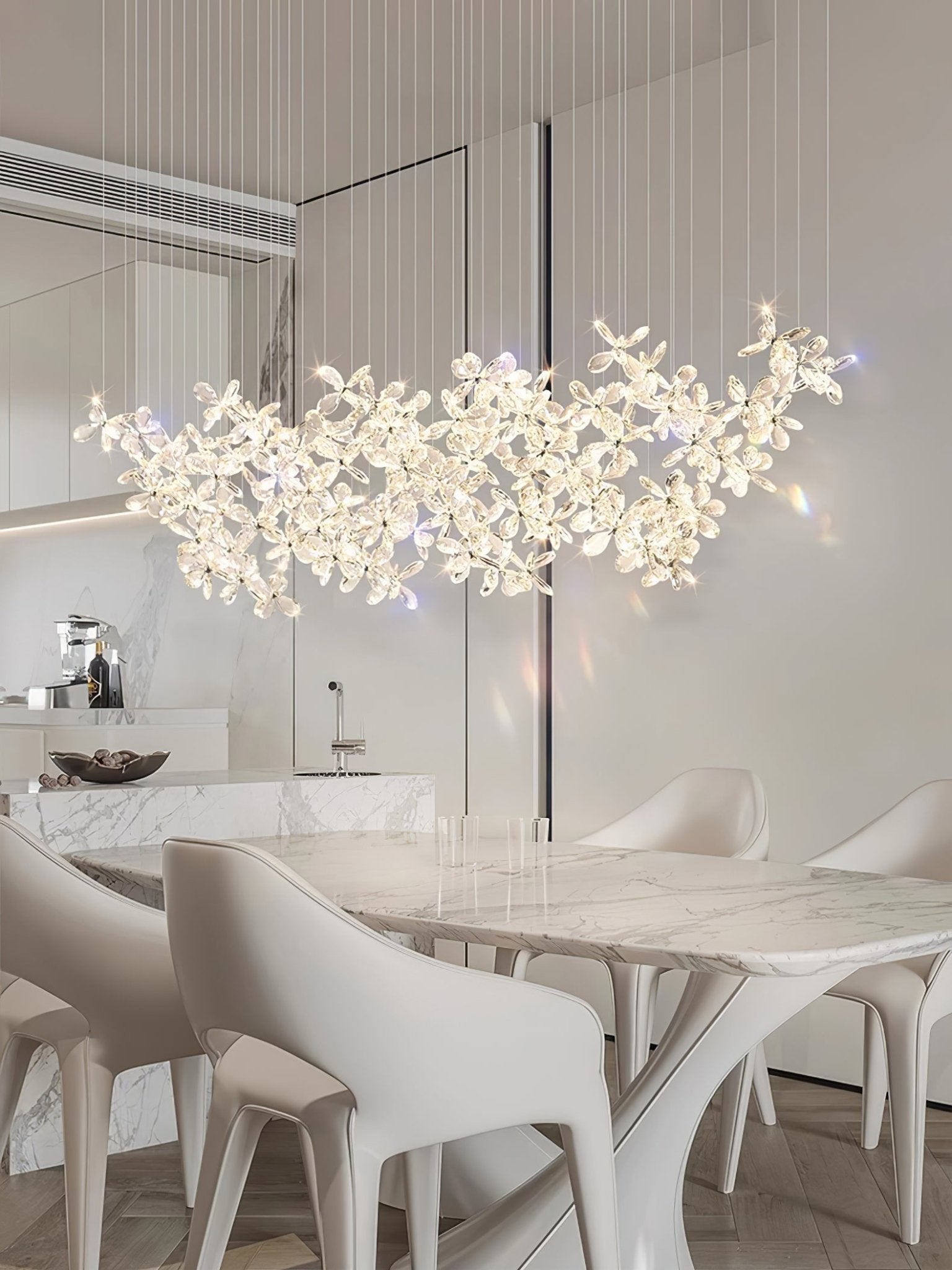 Lustra Kronleuchter Kristall Schmetterling Blumen Cluster-Letslighting