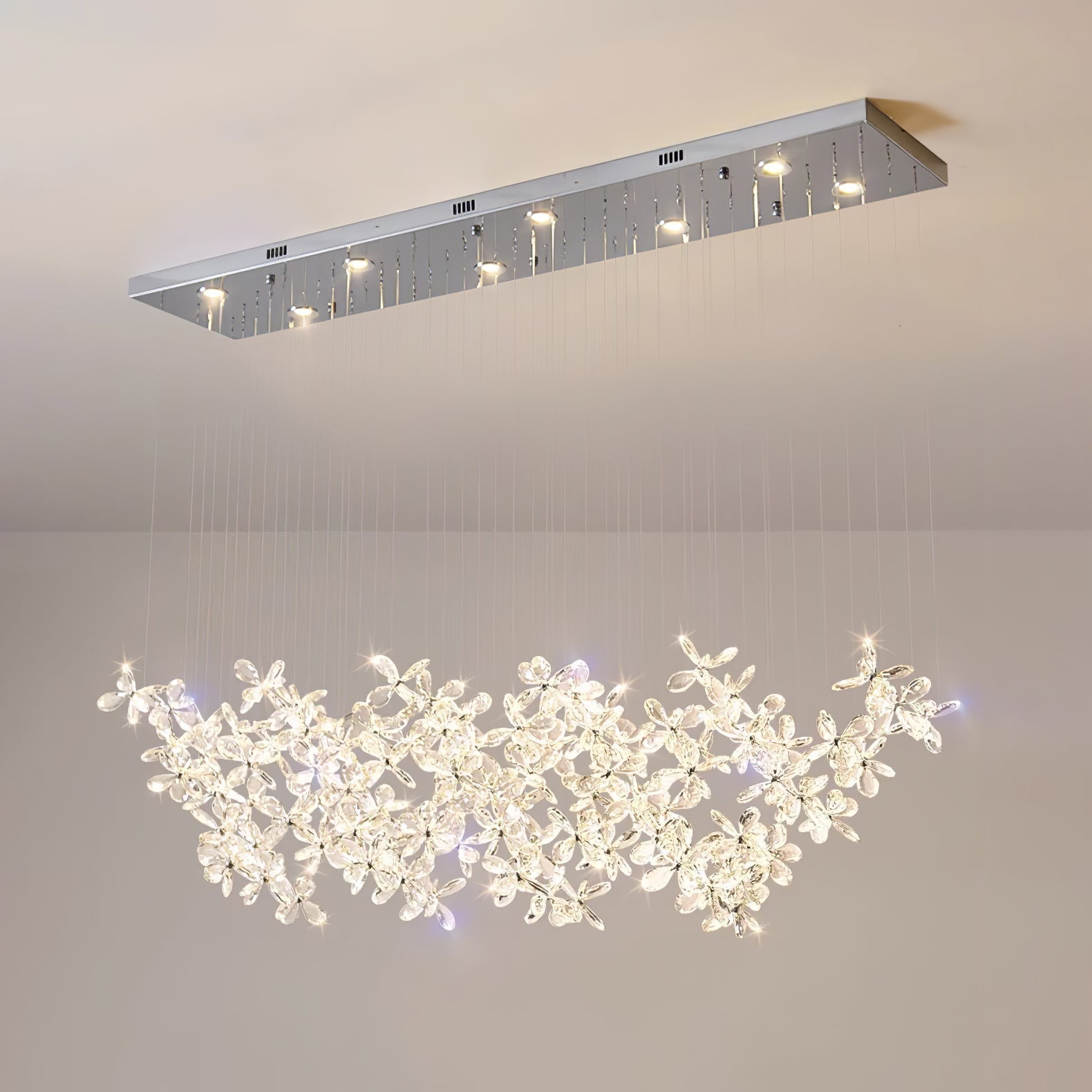 Lustra Kronleuchter Kristall Schmetterling Blumen Cluster-Letslighting
