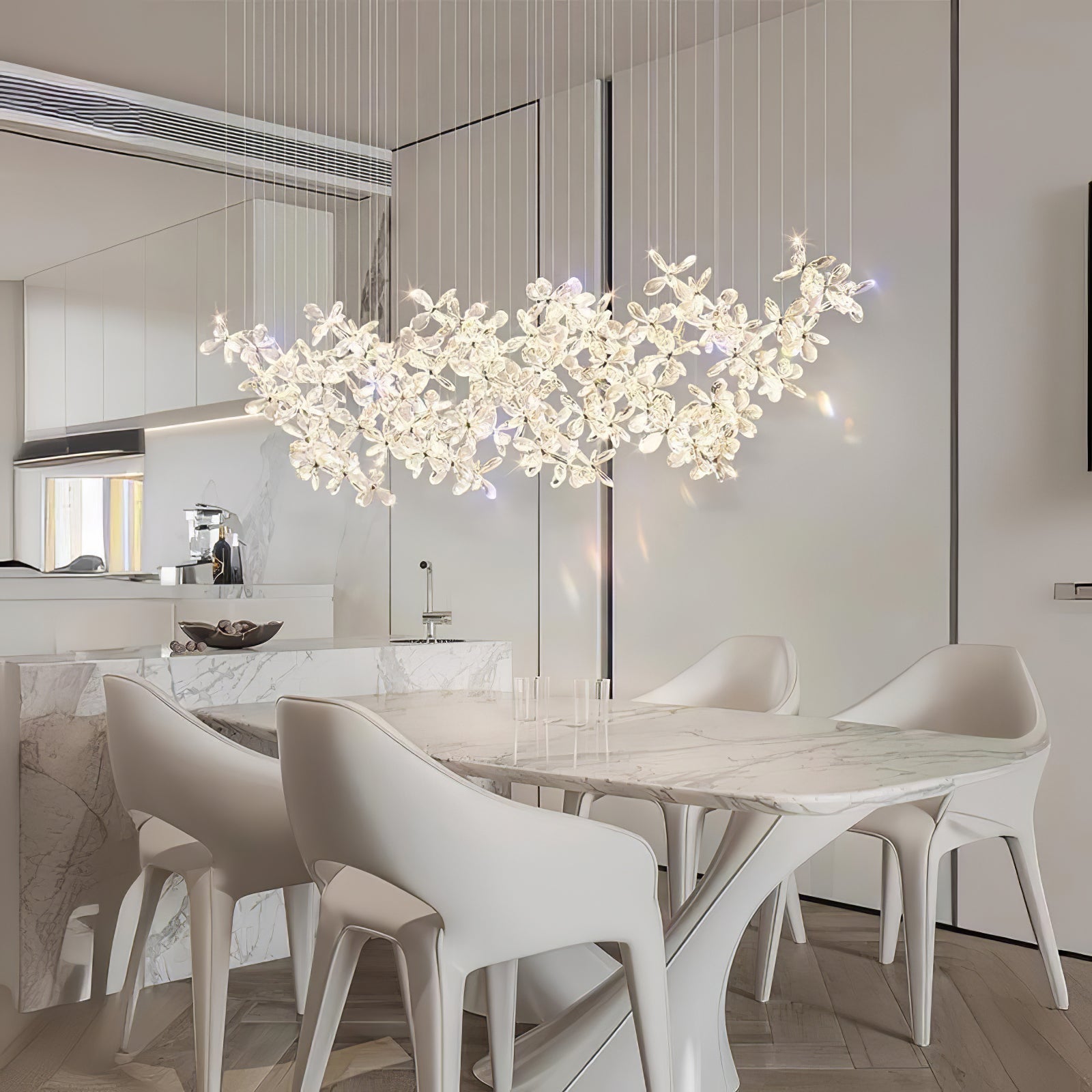 Lustra Kronleuchter Kristall Schmetterling Blumen Cluster-Letslighting