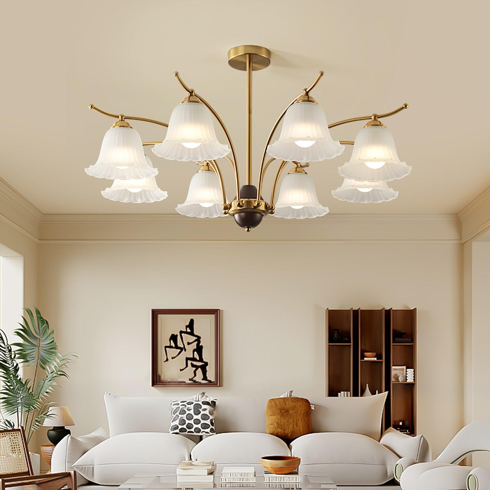 Civinora Brass Alabaster Chandelier - Neutralighting