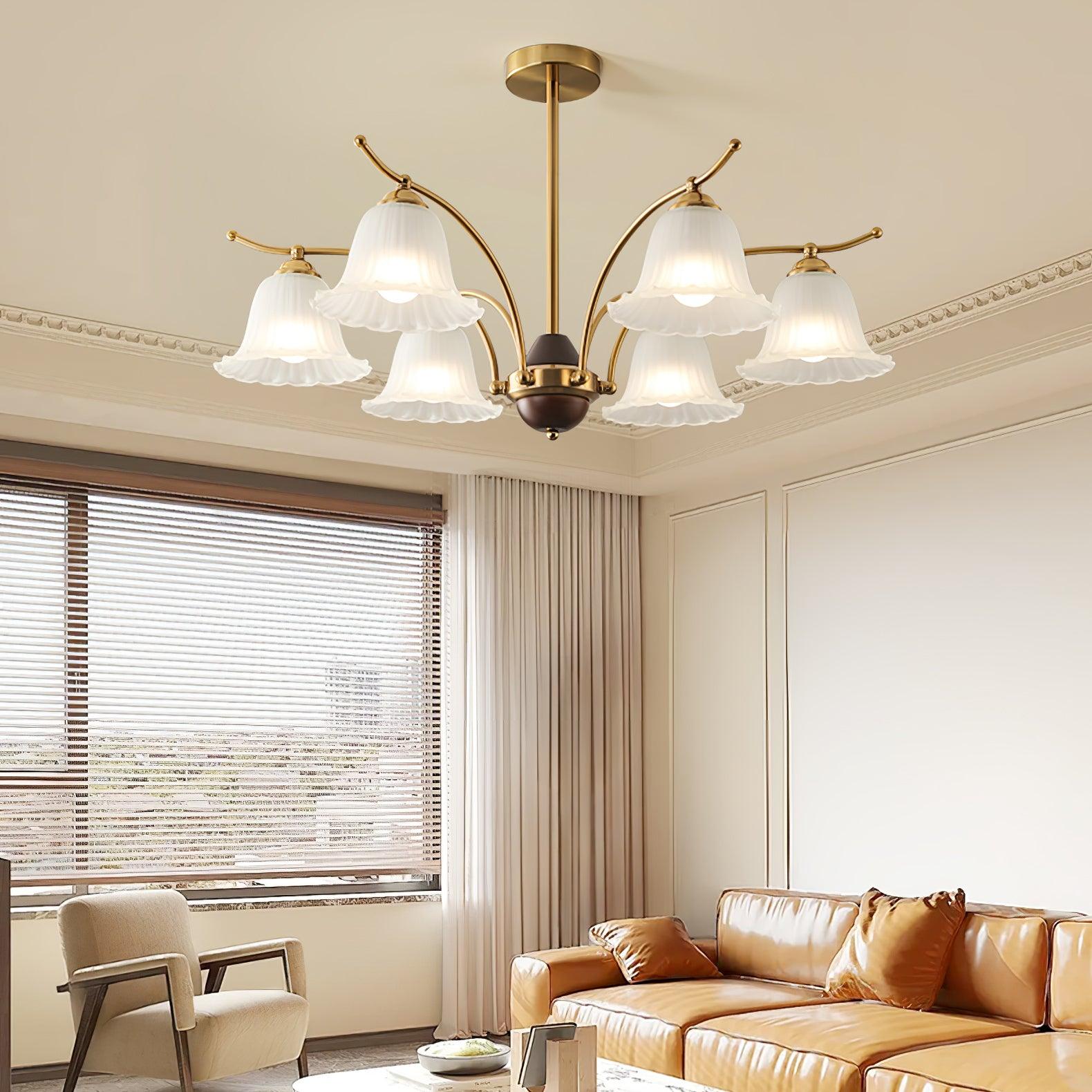 Civinora Brass Alabaster Chandelier - Neutralighting