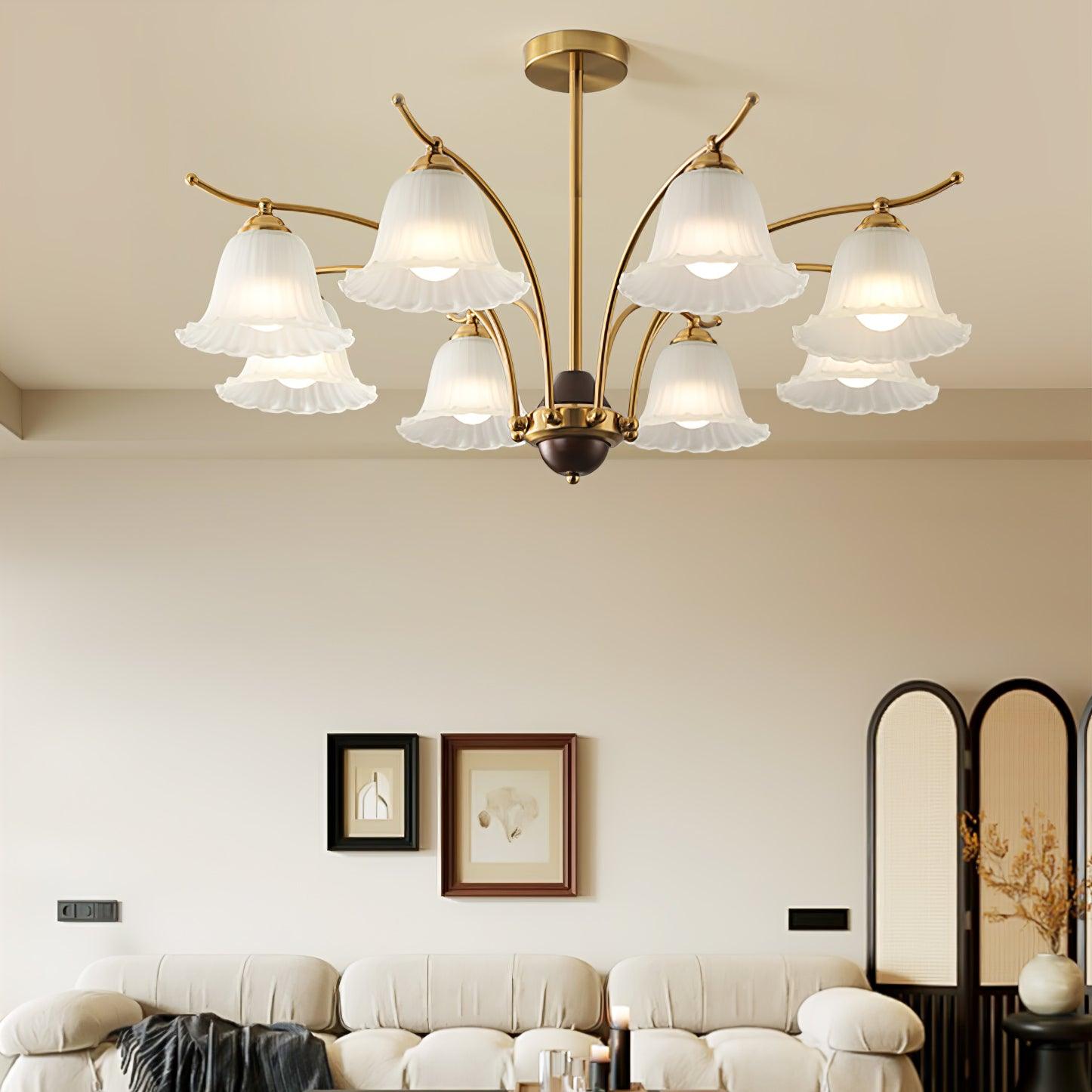 Civinora Brass Alabaster Chandelier - Neutralighting