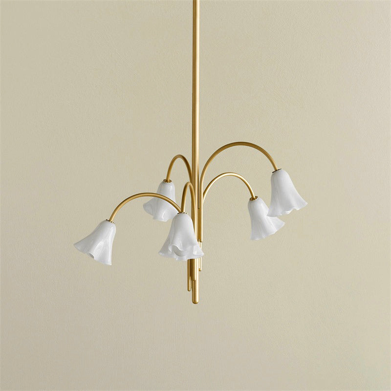 Aurmiros Moderner Messing-Glas Kronleuchter-Letslighting