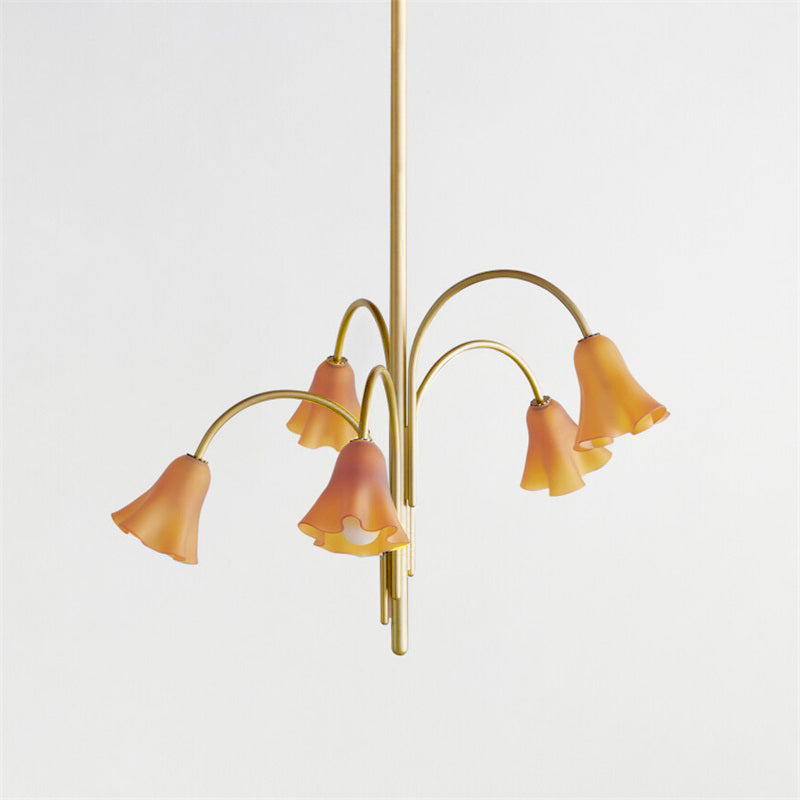 Aurmiros Moderner Messing-Glas Kronleuchter-Letslighting