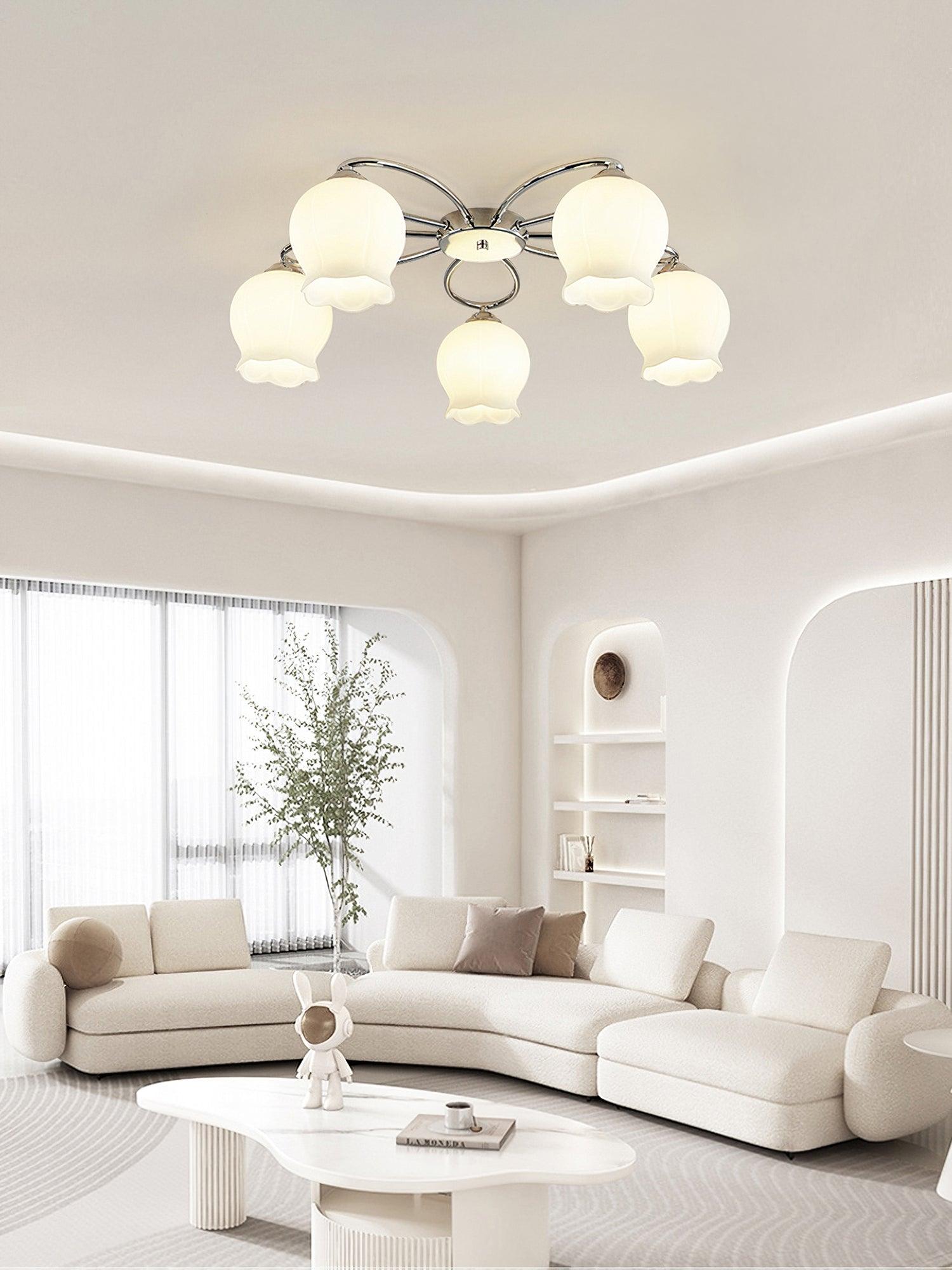 Oldore Premium Eleganz Blume Glas Deckenleuchte-Letslighting