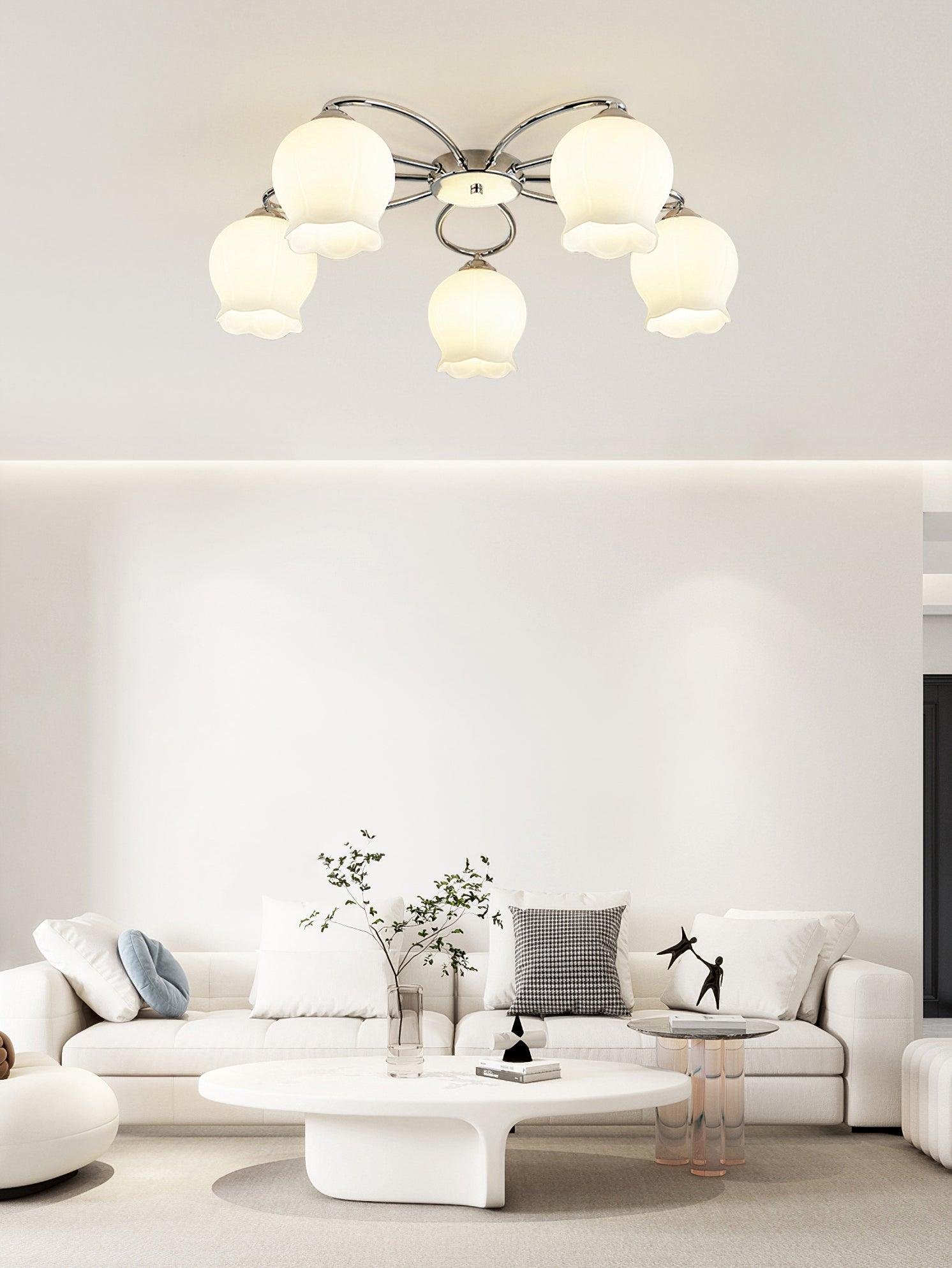 Oldore Premium Eleganz Blume Glas Deckenleuchte-Letslighting