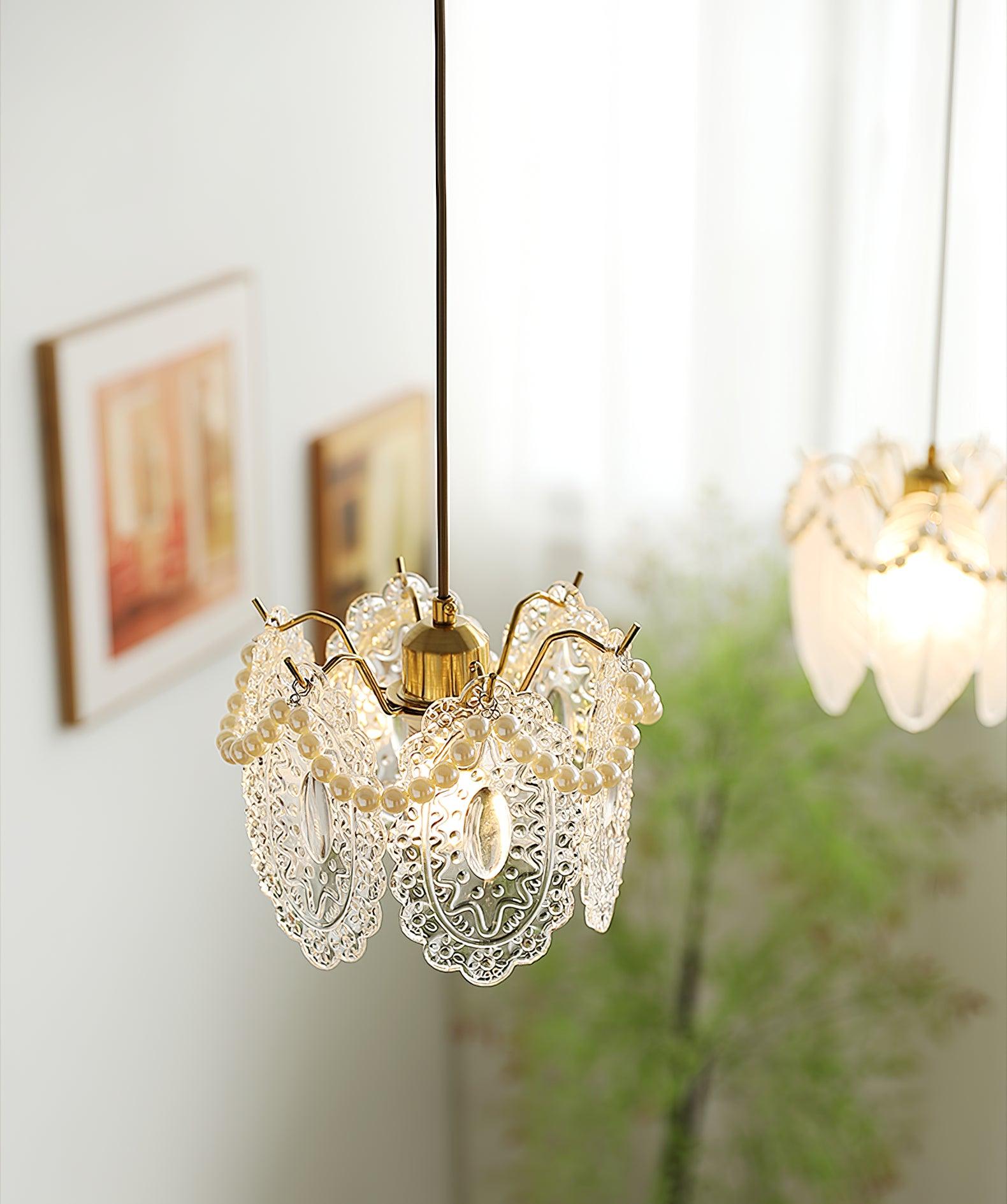 Mirello Glas Glamour Pendelleuchte Lampe-Letslighting