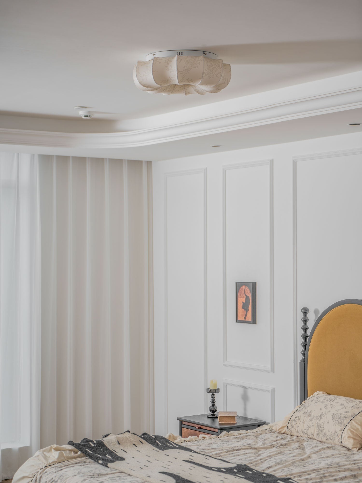 Vivaria Premium Nordic Art Deckenleuchte aus Holz und Stoff-Letslighting